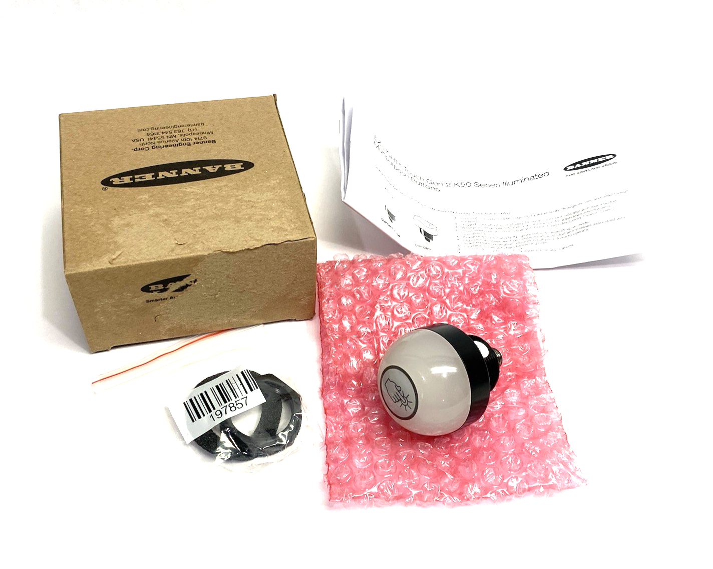 K50APT2GRYF2Q | Banner EZ-LIGHT: 3-Input-Color Touch Sensor Gen 2, 96764 - New – Open box - Maverick Industrial Sales