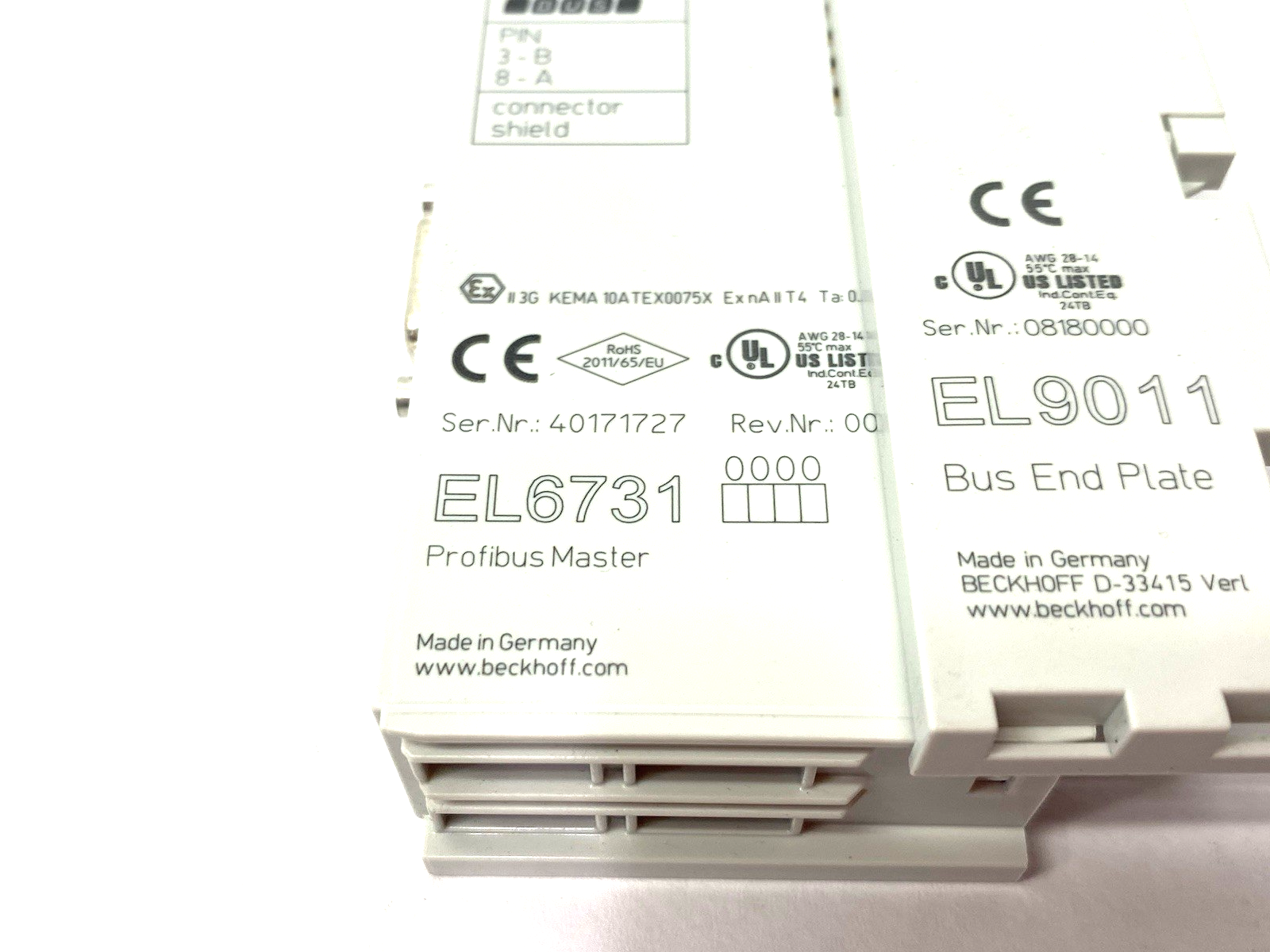 Beckhoff EL6731 EtherCAT Terminal, 1-channel Communication Interface, PROFIBUS - Maverick Industrial Sales