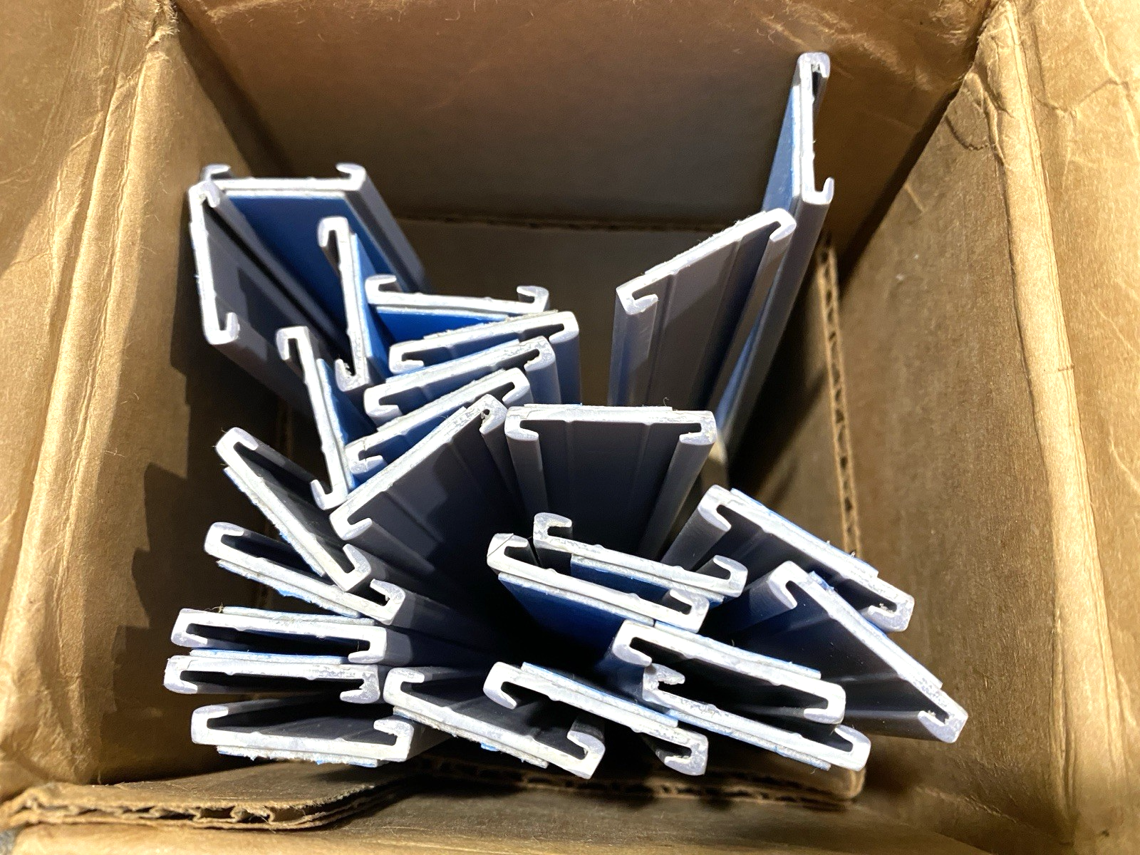 B07X48A Plastic Card Holders C-Channel Style Adhesive Back 7/8" x 48" LOT OF 25 - Maverick Industrial Sales