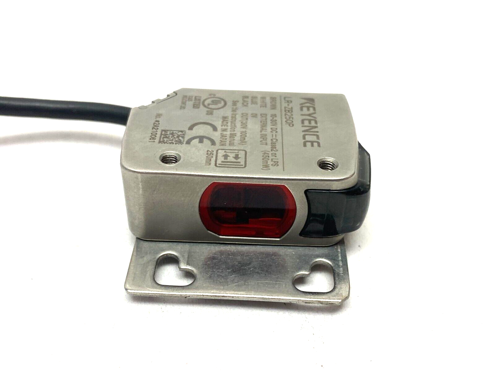 Keyence LR-ZB250P Self Contained Laser Sensor, 8" Cable - Maverick Industrial Sales