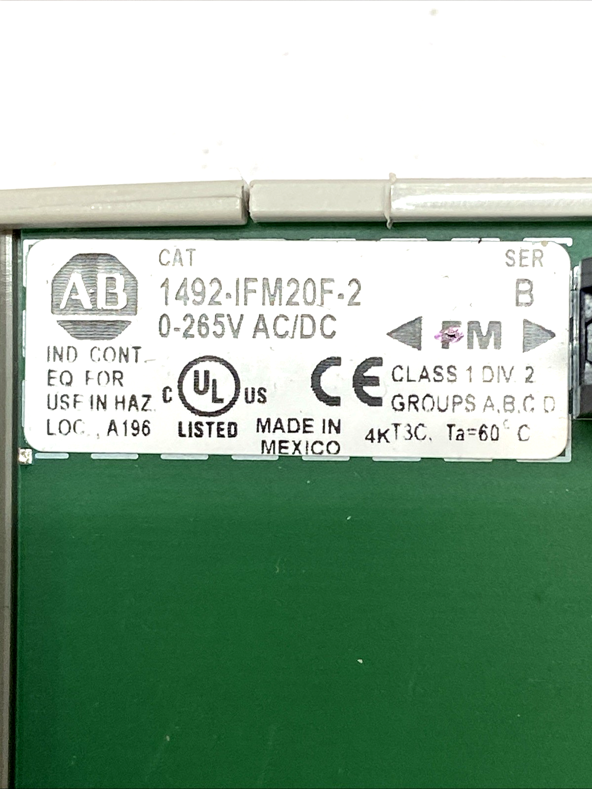 Allen Bradley 1492-IFM20F-2 IFM Module 20-Point Feed-Through Ser. B LOT OF 2 - Maverick Industrial Sales