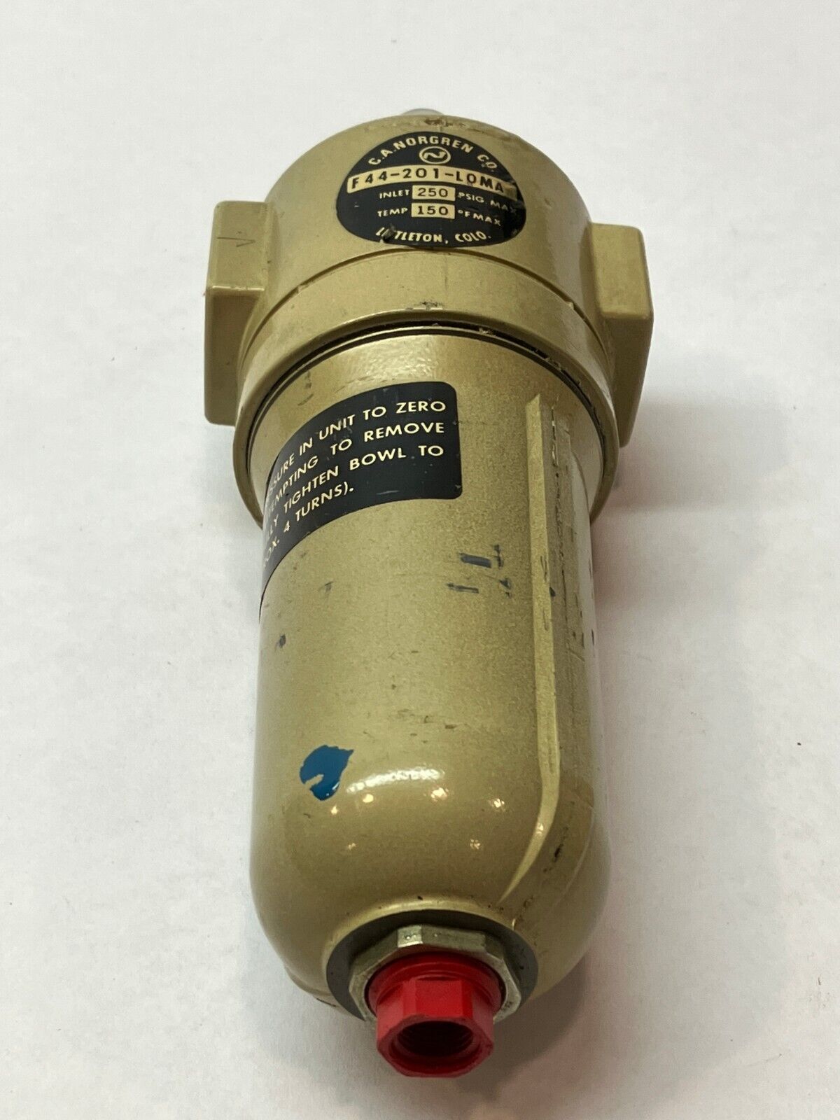 Norgren F44-201-L0MA Pneumatic Filter 250 PSIG Inlet Max, 150 F Temp Max - Maverick Industrial Sales