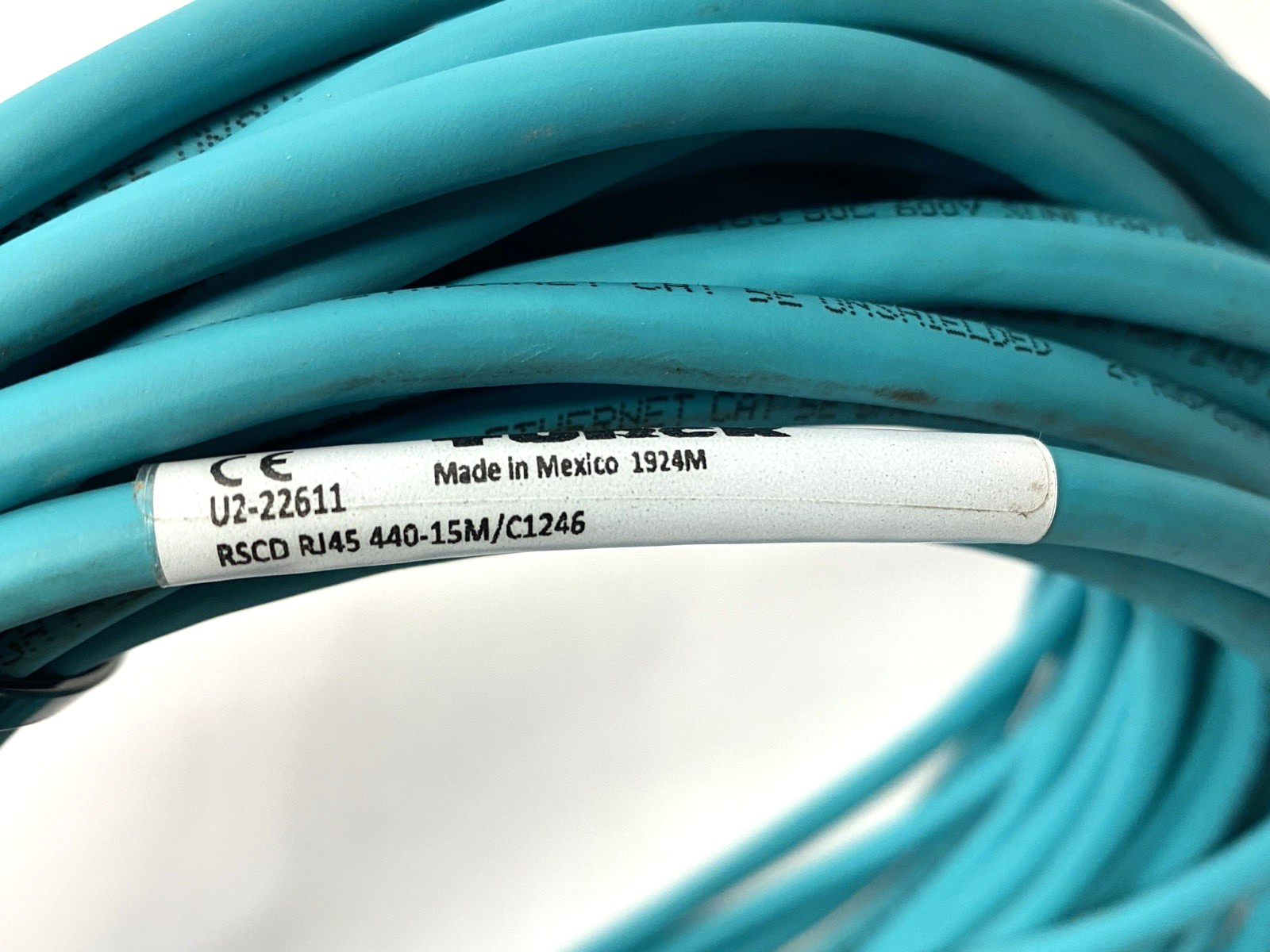 Turck RSCD RJ45 440-15M/C1246 Double-Ended M12 to RJ45 Cordset U2-22611 - Maverick Industrial Sales