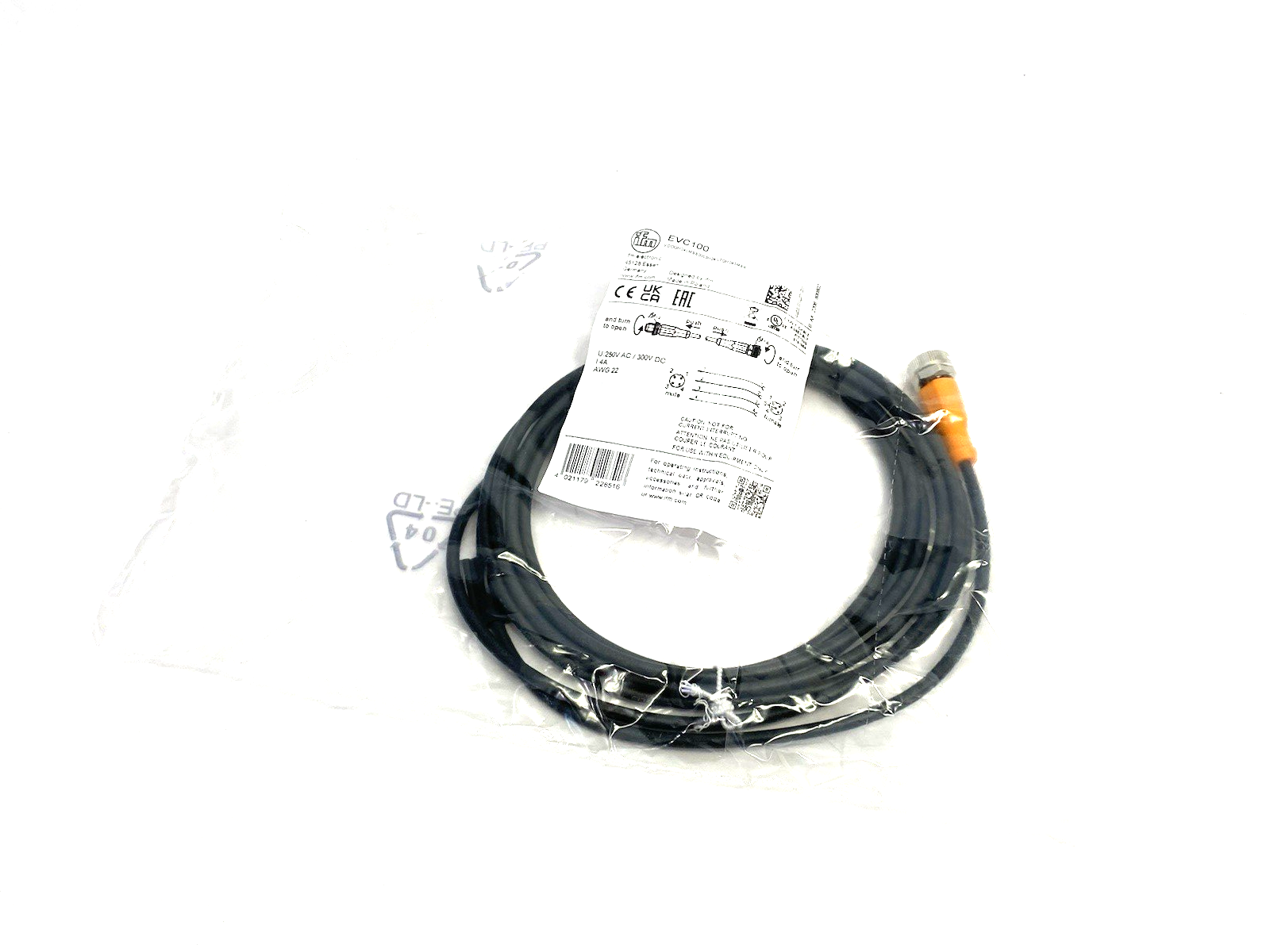 EVC100 | Ifm A-Coded Dbl-Ended Connection Cable VDOGH040MSS0003H04STGH040MSS - New - Maverick Industrial Sales