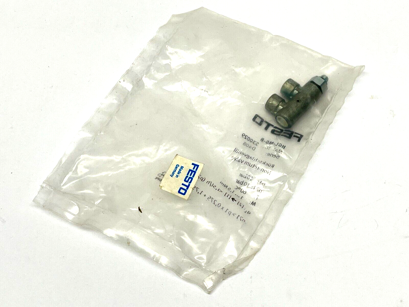 Festo HGL-M5-B Non-Return Valve 530029 - Maverick Industrial Sales