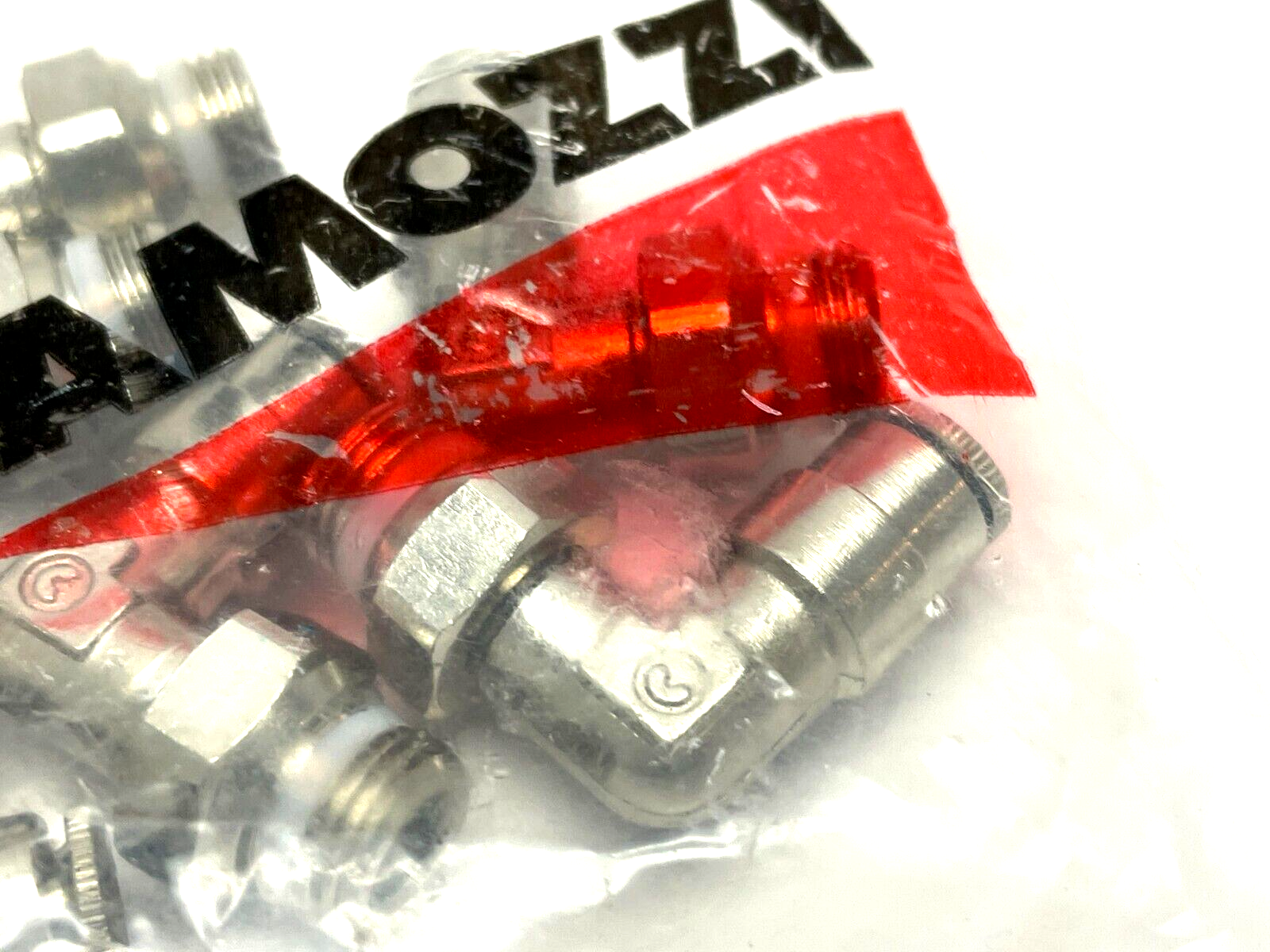 Camozzi S6520 4-1/8 4mm Push-In x 1/8" Male BSPP Swivel Elbow PKG OF 20 - Maverick Industrial Sales