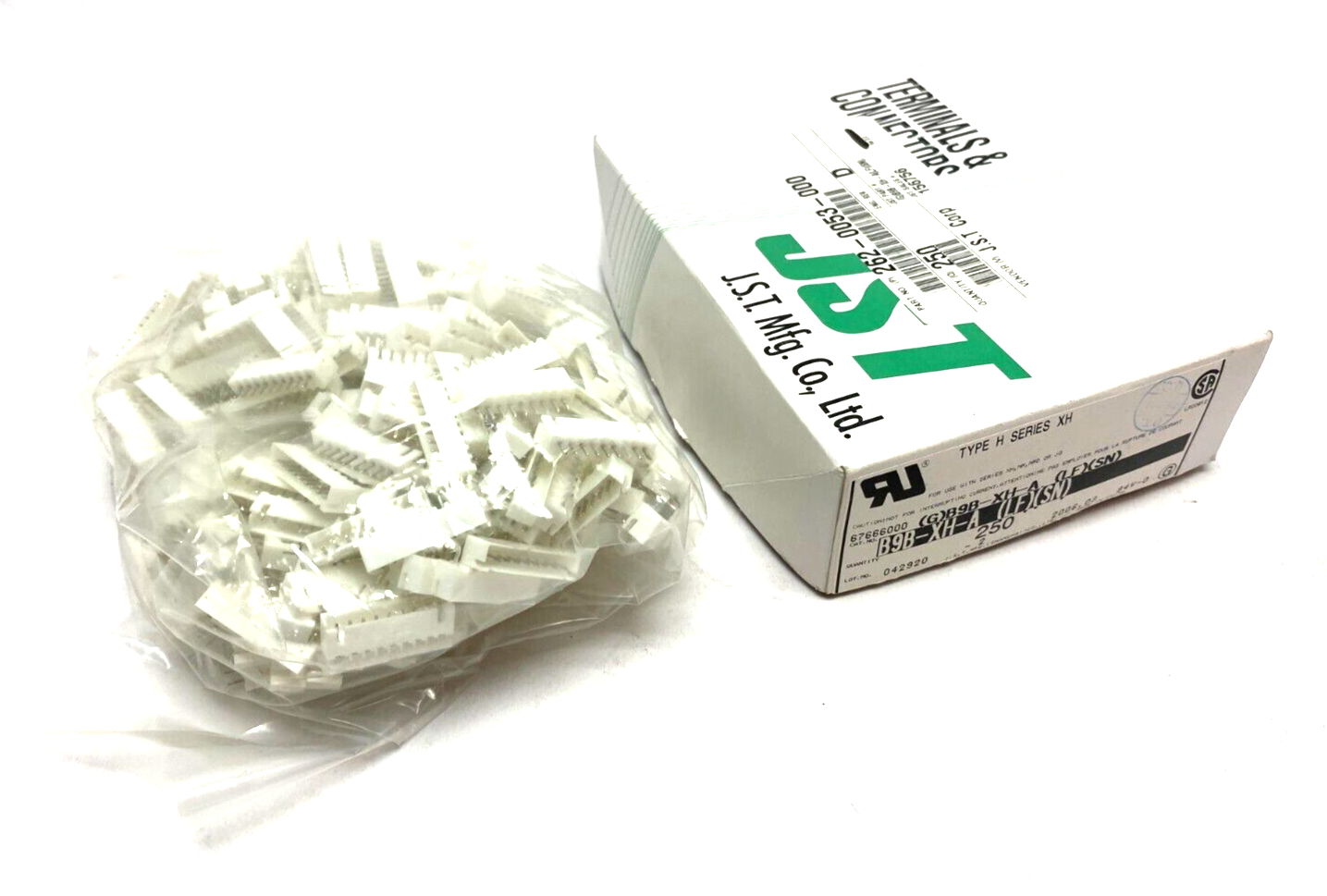 B9B-XH-A | JST Manufacturing (LF)(SN) Shrouded Header Connector Type H PKG OF 250 - New - Maverick Industrial Sales