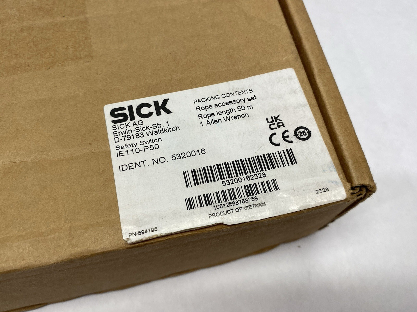 5320016 | Sick Wire Draw Mechanism Kit, NO ROPE TENSIONER, 50m ROPE, 18x EYEBOLTS - New Other - Maverick Industrial Sales