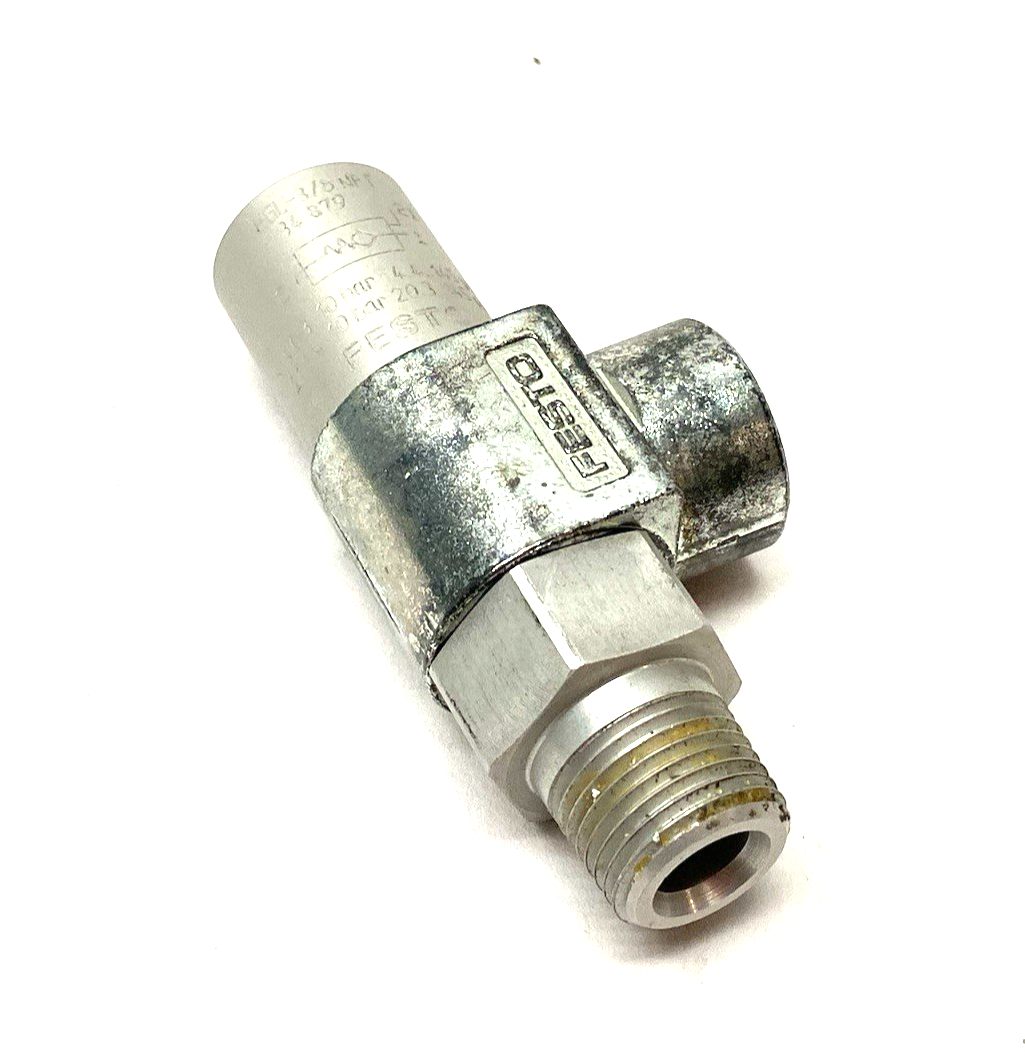 34879 | Festo Piloted Non-return Valve G3/8 Connection HGL-3/8-NPT - Used - Maverick Industrial Sales