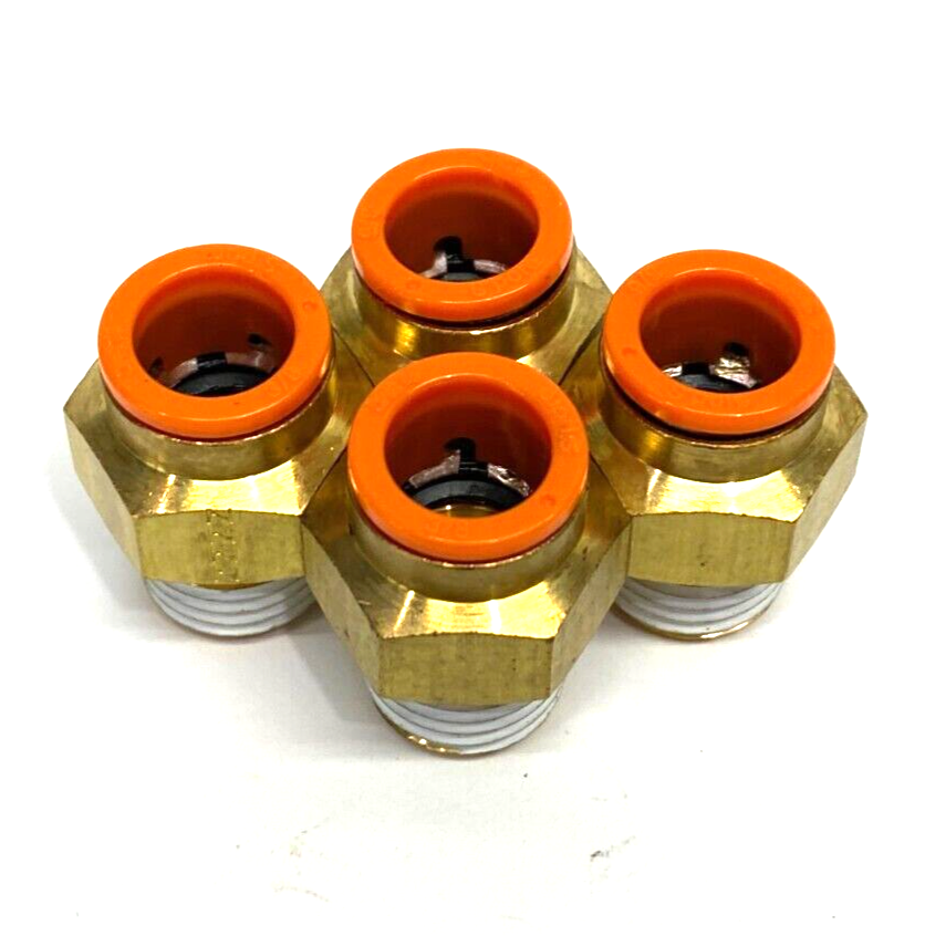 SMC KQ2H11-35AS Male Push-to-Connect Fitting 3/8" In Tube 1/4" NPT PKG OF 4 - Maverick Industrial Sales