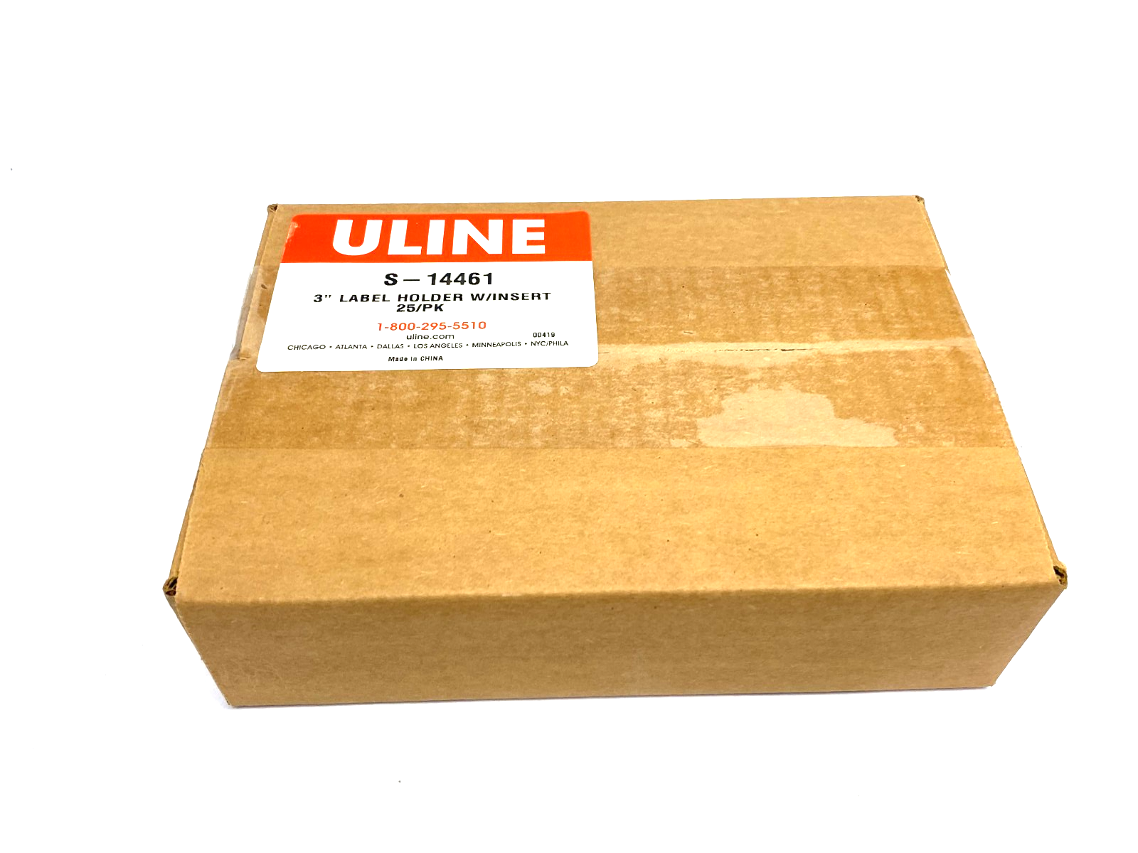 Uline S-14461 Snap-On Label Holders for Shelving 3" PKG OF 25 - Maverick Industrial Sales