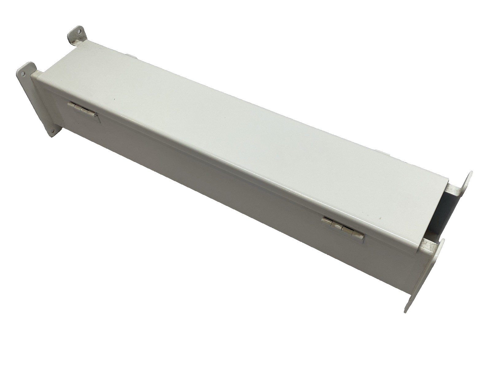 F44L24 | Hoffman nVENT Wireway 4"x4"x24" Type 12 Lay-In Hinged Cover Steel - New – Open box - Maverick Industrial Sales