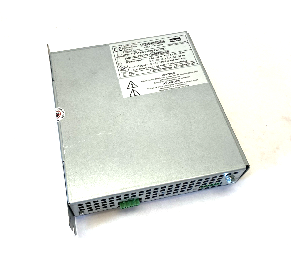 PSD1SW1300B2100000 | Parker Hiperface DSL Multi-Fieldbus Servo-Drive, Single Axis - Used - Maverick Industrial Sales