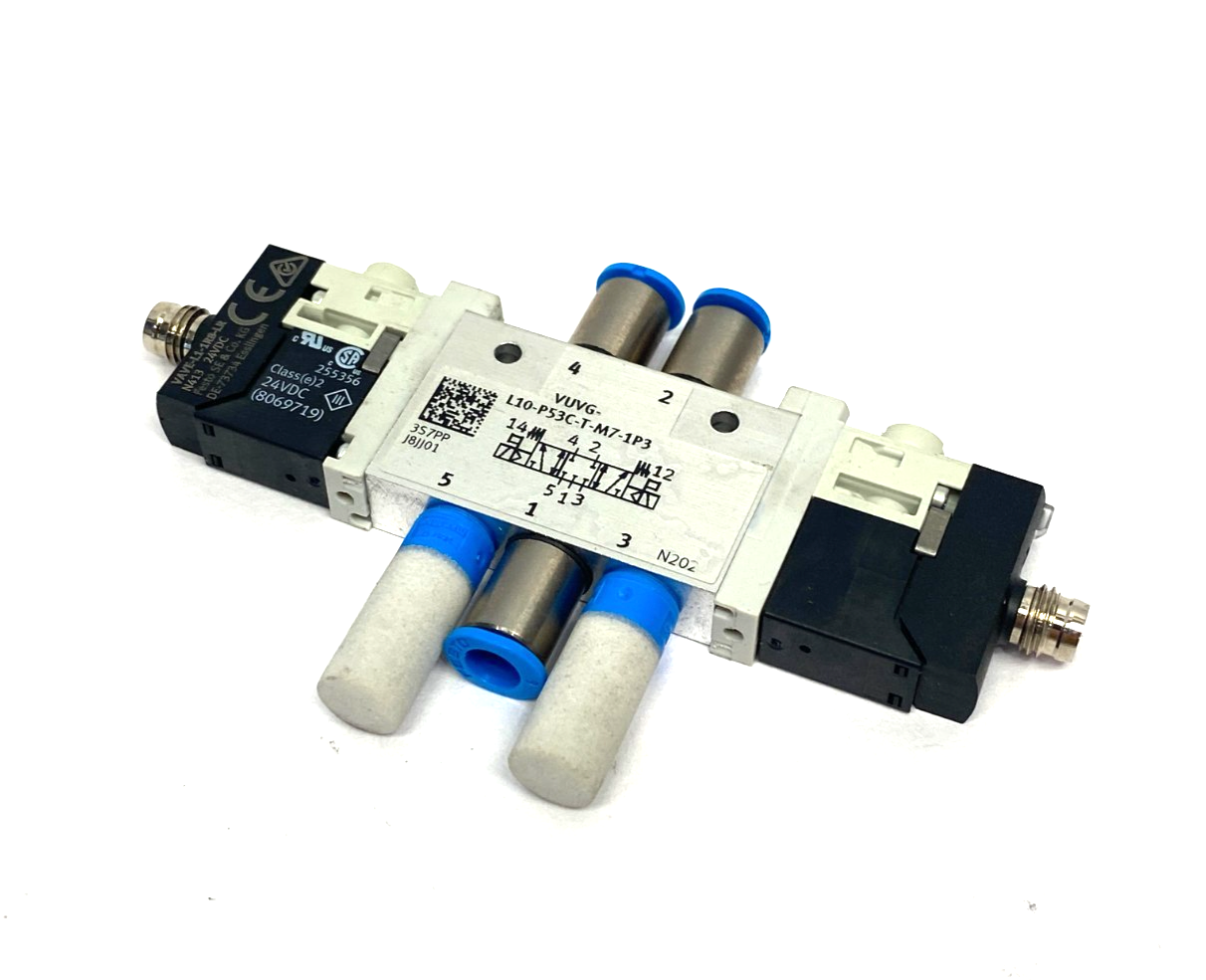 Festo VUVG-L10-P53C-T-M7-1P3 Solenoid Valve, 5/3, Closed 566476 - Maverick Industrial Sales