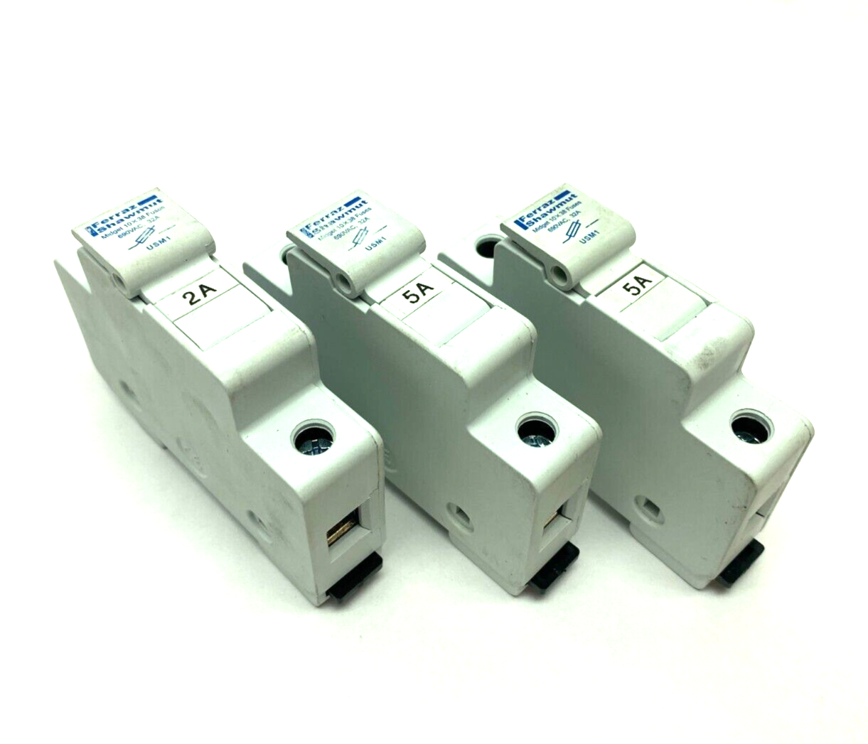 Ferraz Shawmut Y213944 UltraSafe Midget Fuse Holder 1-Pole 800V 30A LOT OF 3 - Maverick Industrial Sales