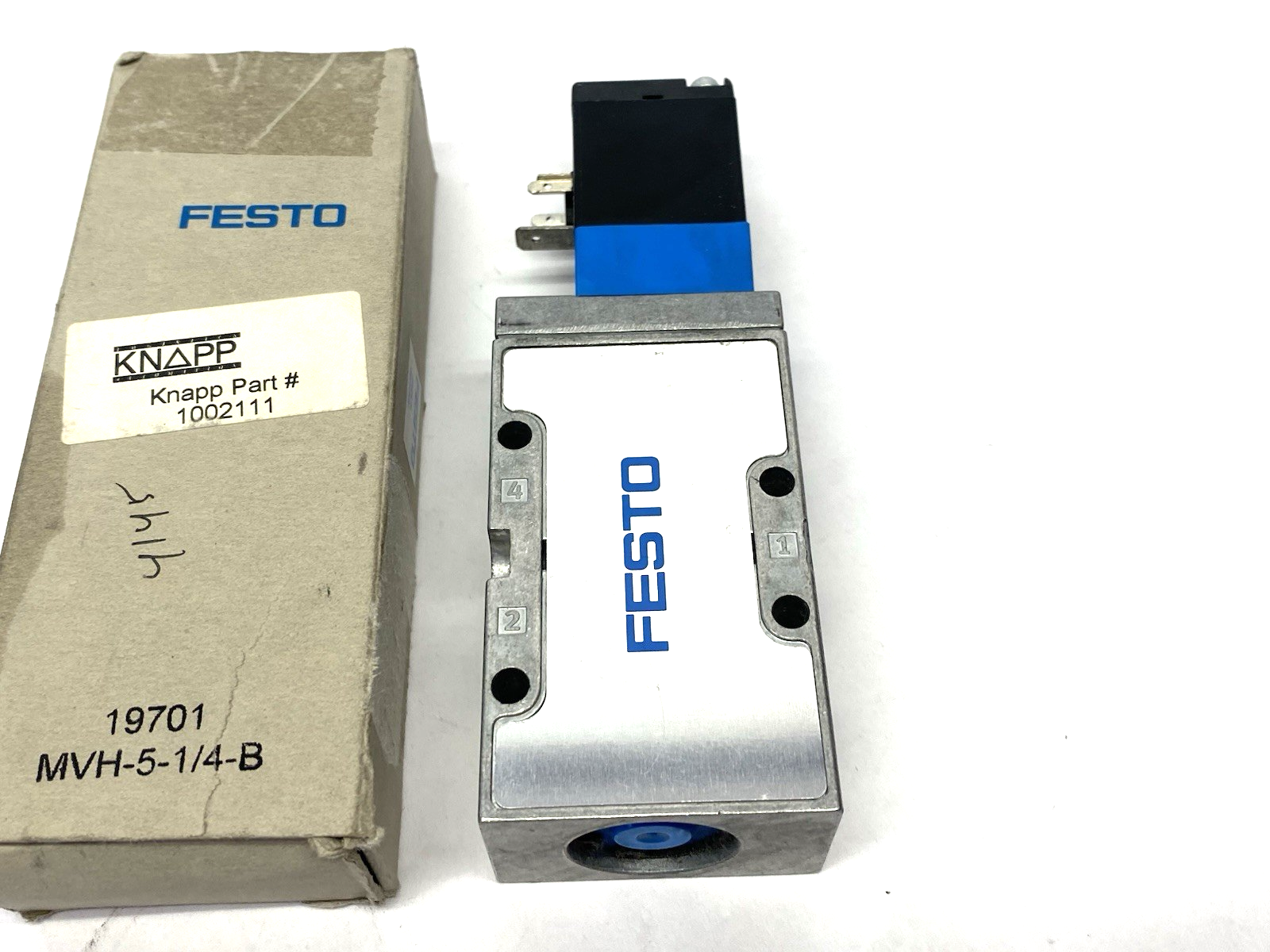 Festo MVH-5-1/4-B Solenoid Valve 5/2-way Monostable 19701 - Maverick Industrial Sales