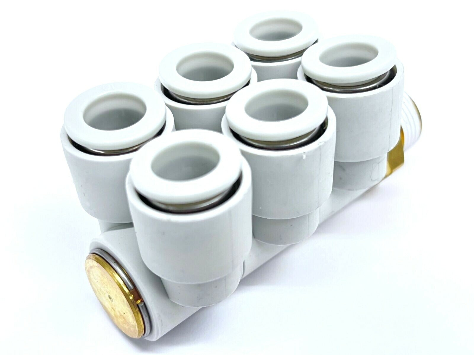 SMC KQ2ZT10-04S Push-In Fitting Male Triple Branch Universal - Maverick Industrial Sales