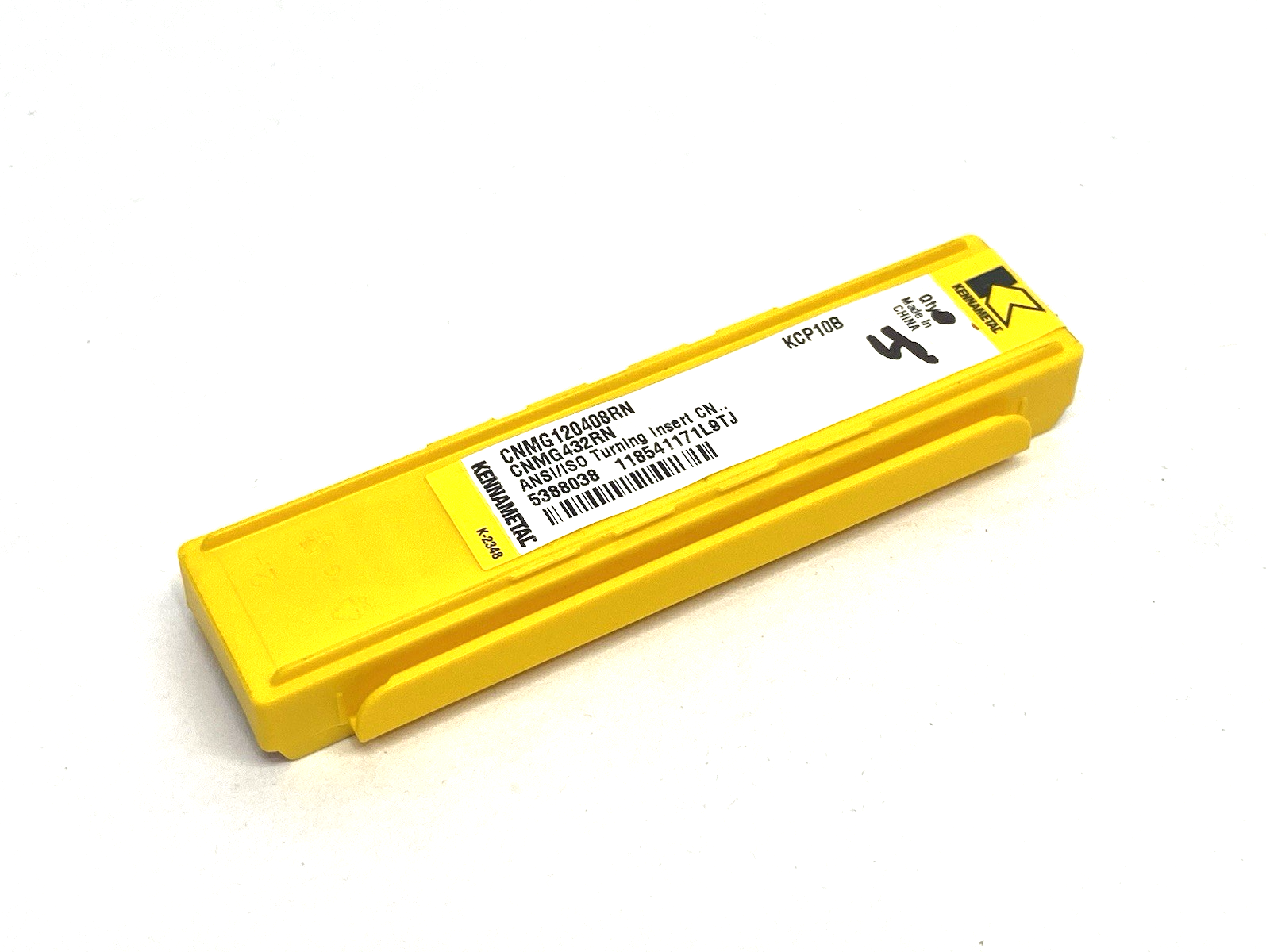 5388038 | Kennametal Kenloc™ CNMG Insert Negative RN, CNMG120408RN PKG OF 4 - New – Open box - Maverick Industrial Sales