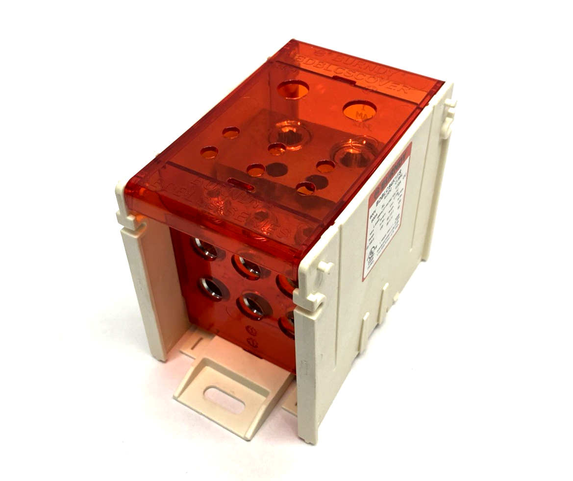 BDBLCS4K1FS | Burndy 1-Pole Finger-Safe Power Distribution Block 600V 620A CU9AL - New – Open box - Maverick Industrial Sales