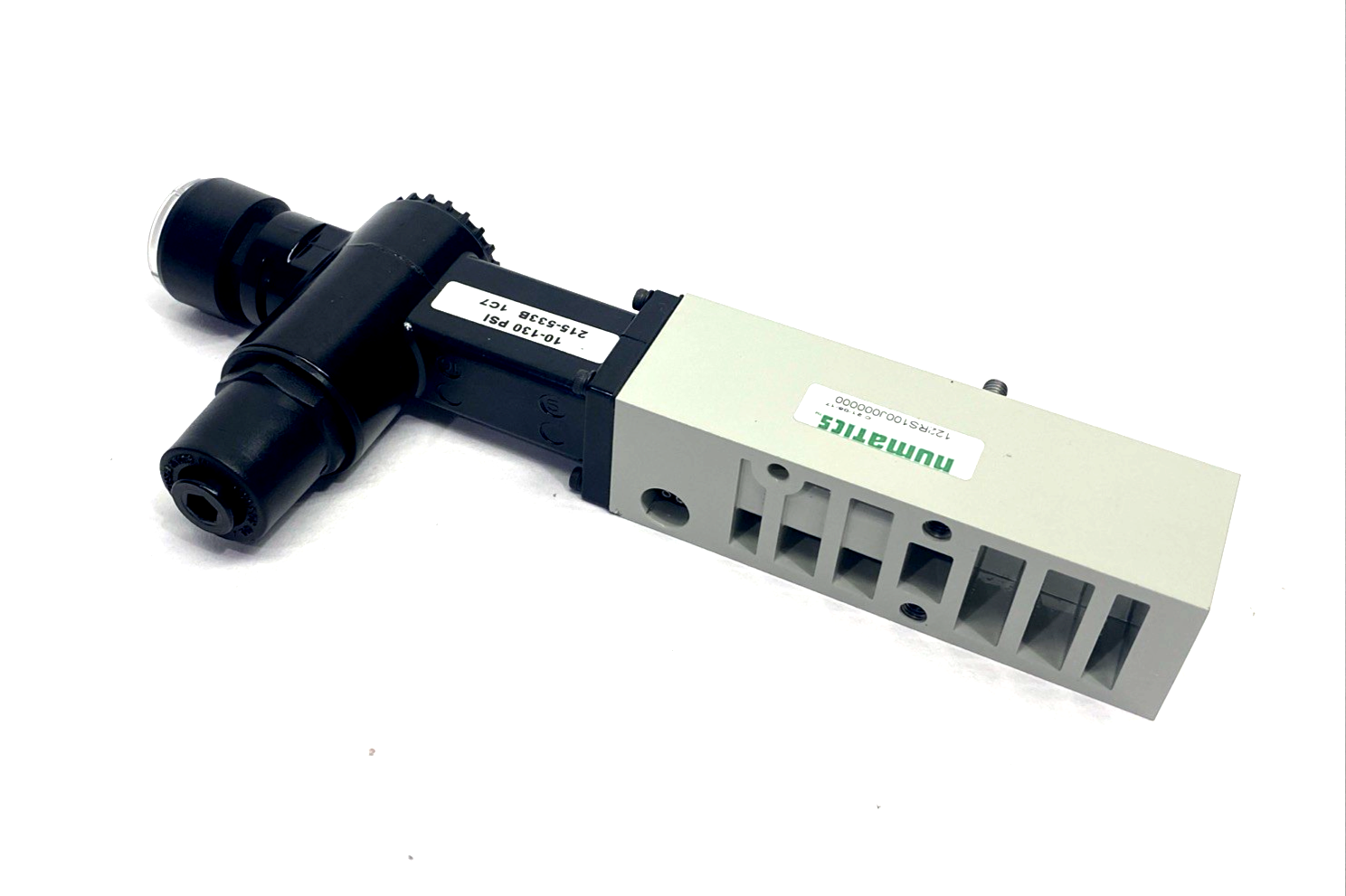122RS100J000000 | Numatics Pneumatic Manifold Sandwich Regulator 10-130 PSI - New – Open box - Maverick Industrial Sales