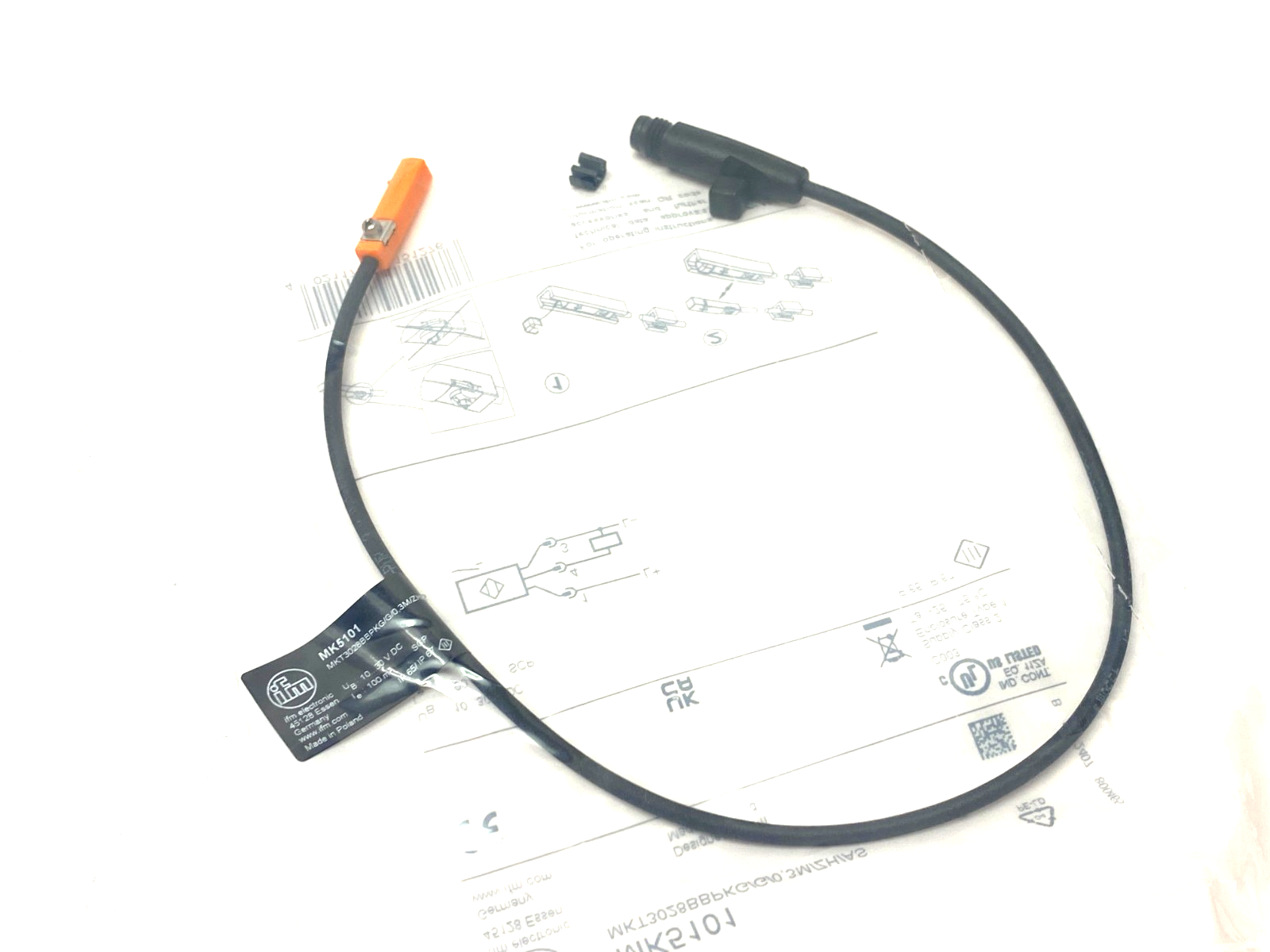 Ifm MK5101 T-Slot Cylinder Sensor PNP 10-30VDC MKT3028BBPKG/G/0,3M/ZH/AS - Maverick Industrial Sales