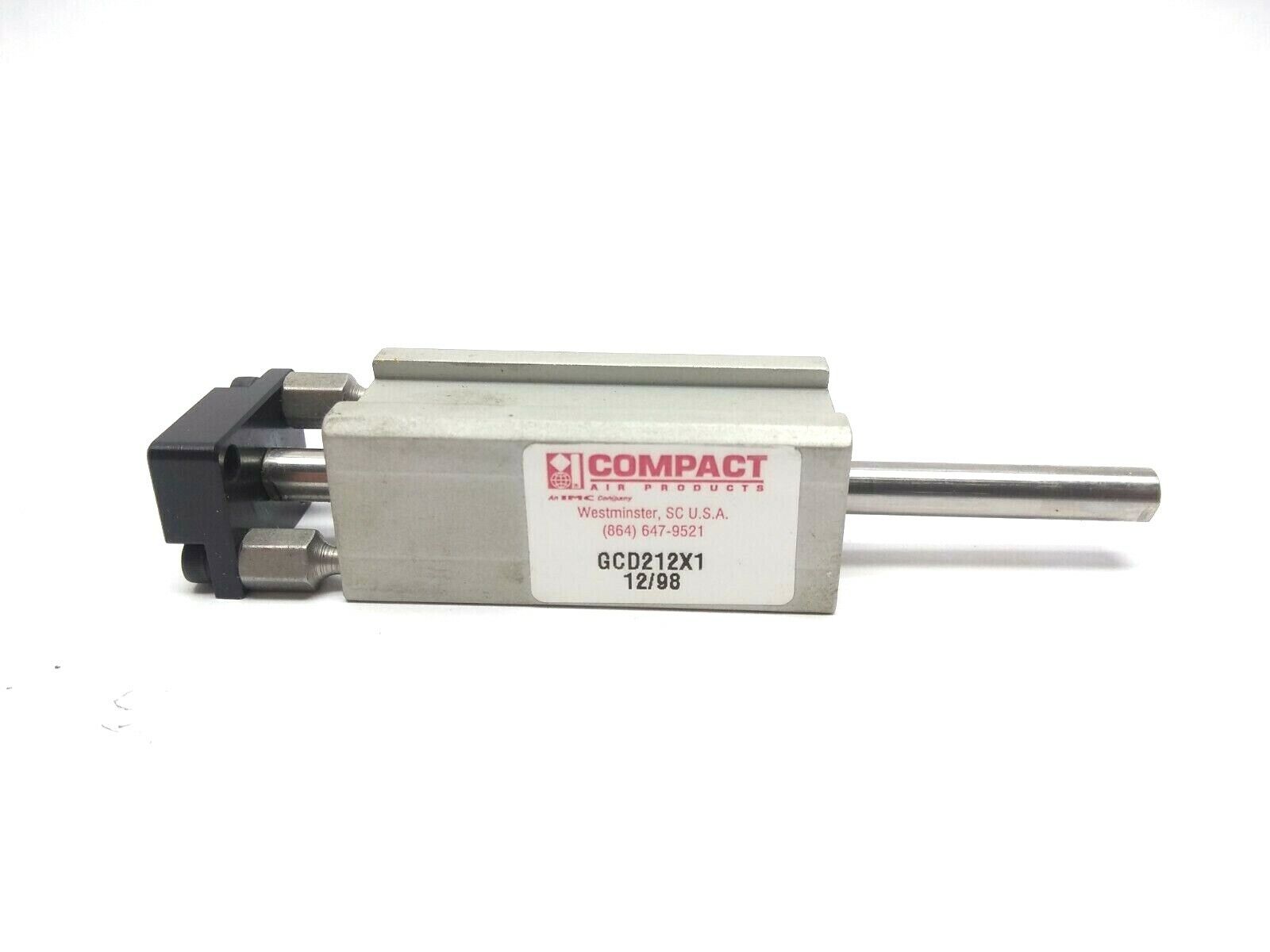 Compact Air GCD212X1 Double Rod End Guided Cylinder 1/2" Bore 1" Stroke - Maverick Industrial Sales