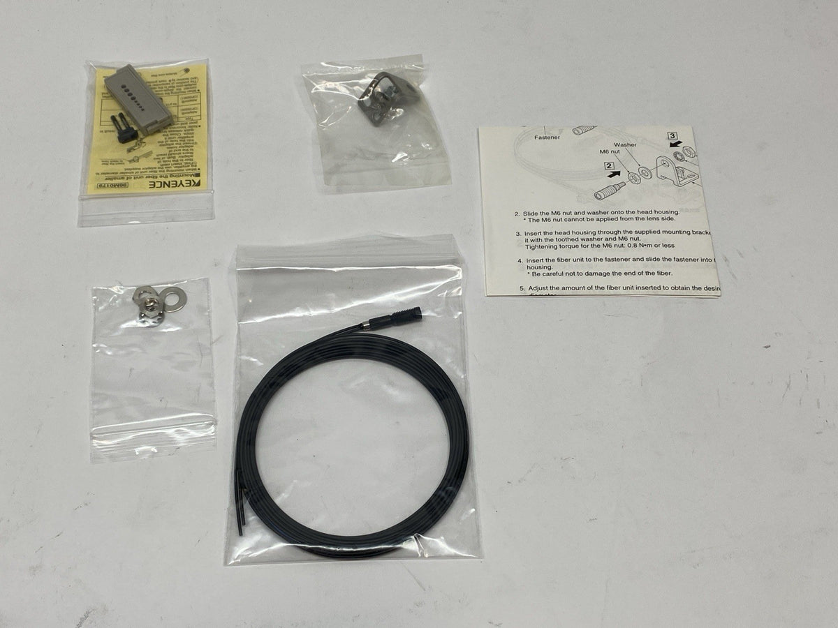 Keyence FU-10 Digital Fiber Optic Sensor Reflective Fiber Unit - Maverick Industrial Sales