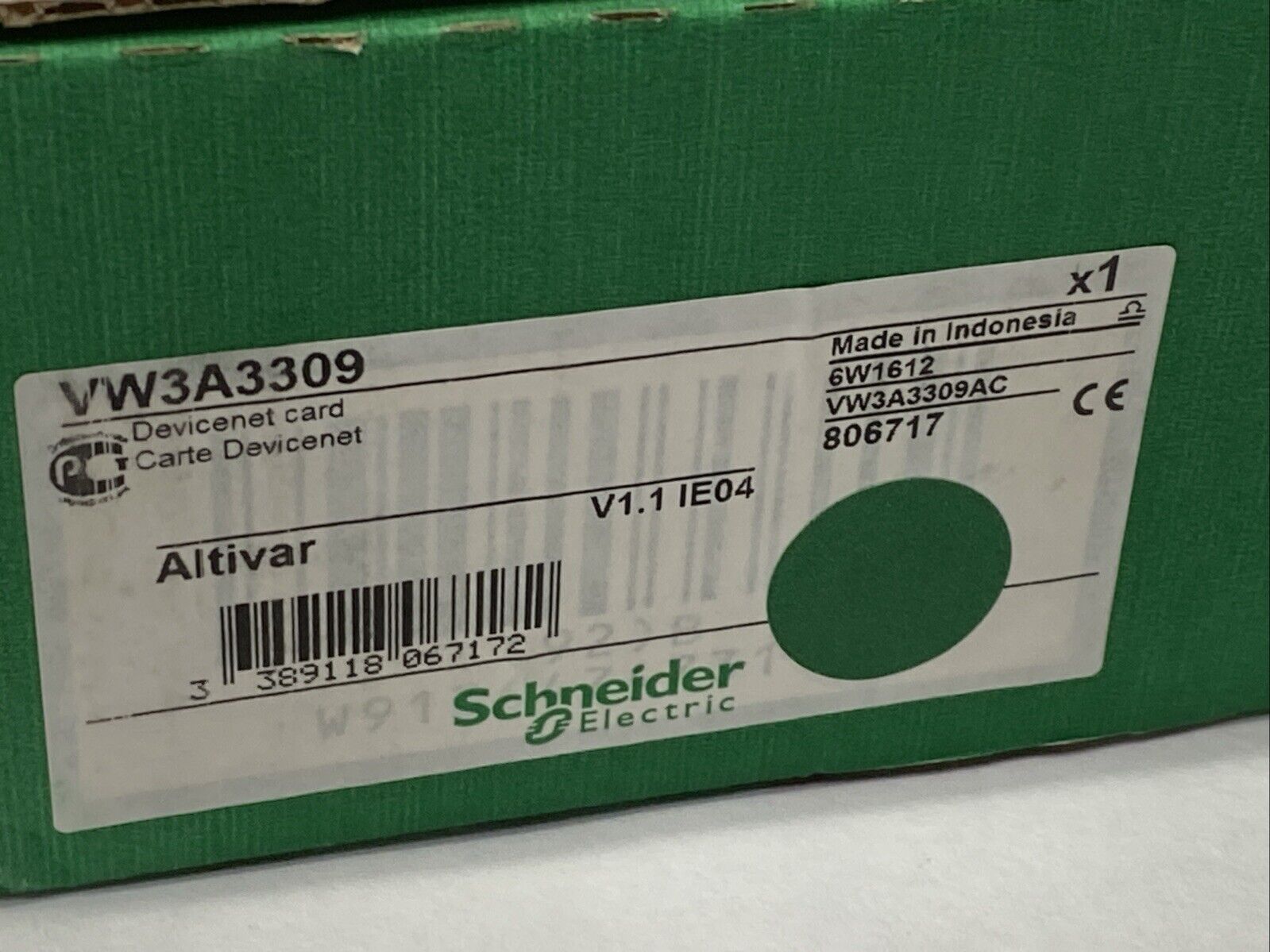 Schneider Electric VW3A3309 DeviceNet Communication Card 125/250/500 kbps - Maverick Industrial Sales