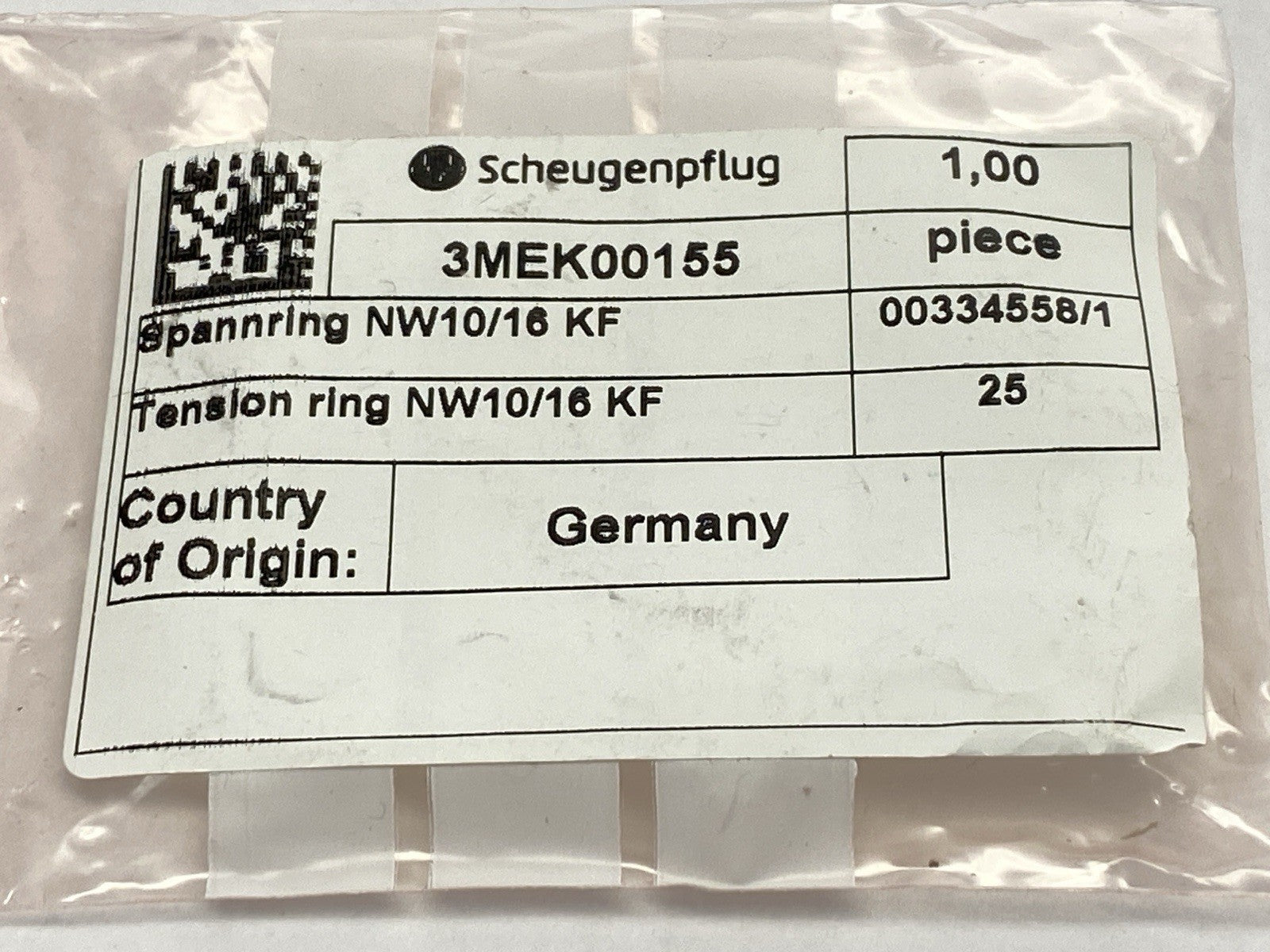 Scheugenpflug 3MEK00155 Tension Ring NW10/16 KF - Maverick Industrial Sales