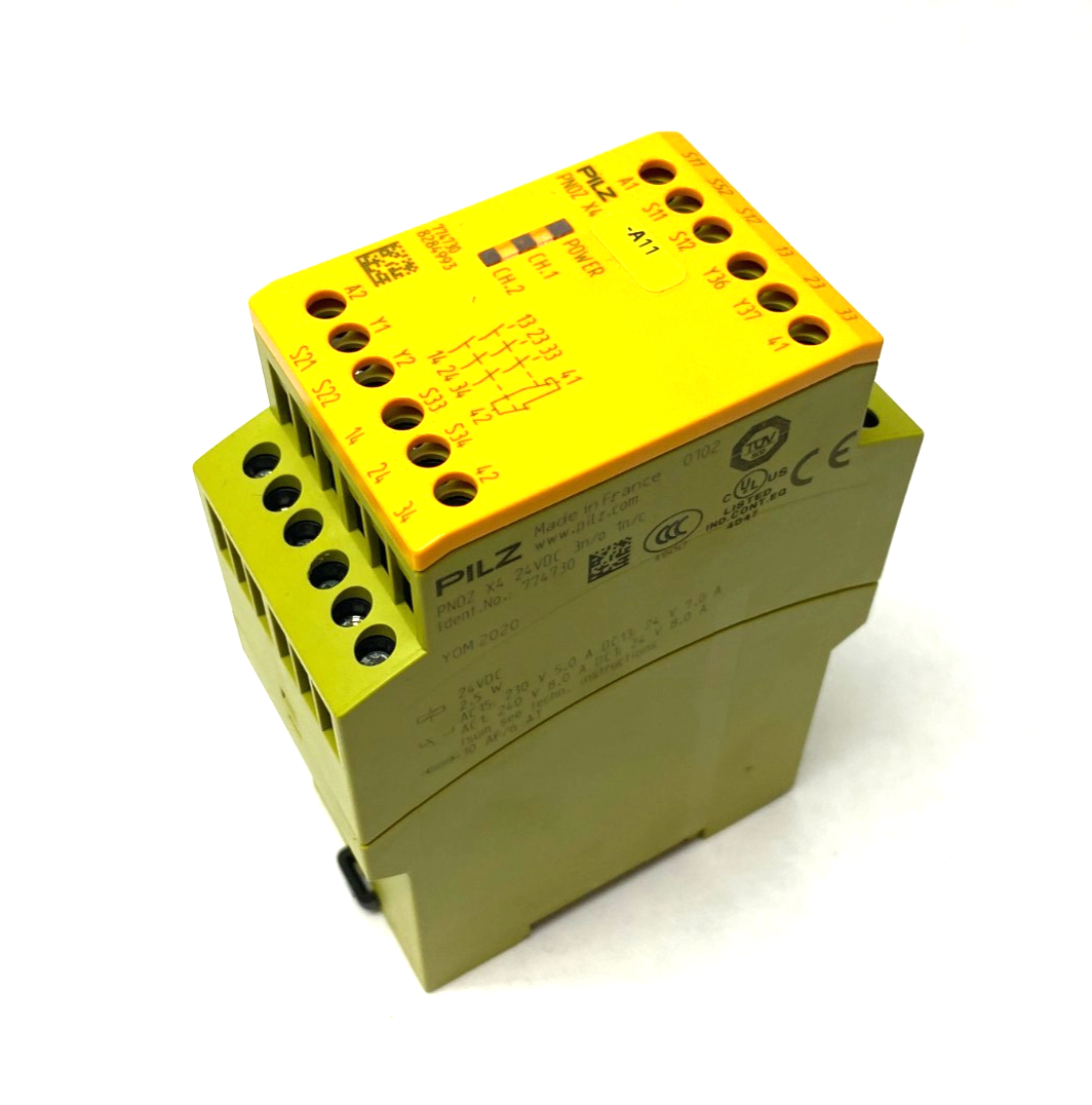 Pilz 774730 Standalone Safety Relay 1 or 2 Channel PNOZ X4 24VDC 3n/o 1n/c - Maverick Industrial Sales
