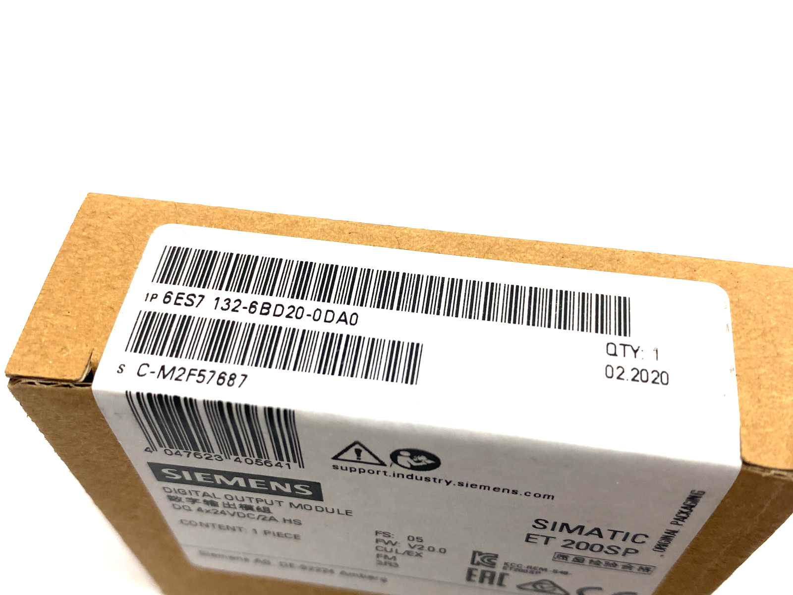 Siemens 6ES7 132-6BD20-0DA0 SIMATIC ET 200SP Dig. Output Module DQ 4x24VDC/2A HS - Maverick Industrial Sales