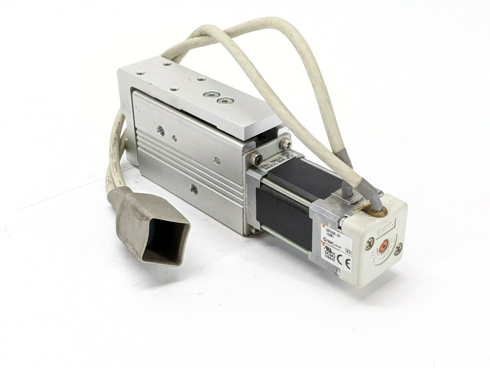 LEPS10K-25-S31P1 | SMC Electric Actuator 25mm Stroke 24VDC Class 2 - Used - Maverick Industrial Sales