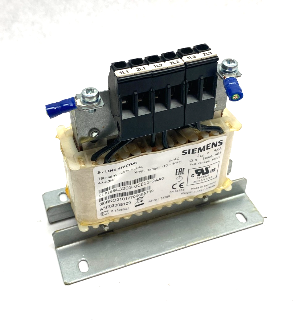 Siemens 6SL3203-0CE13-2AA0 SINAMICS Line Reactor 3~ 380-480V - Maverick Industrial Sales