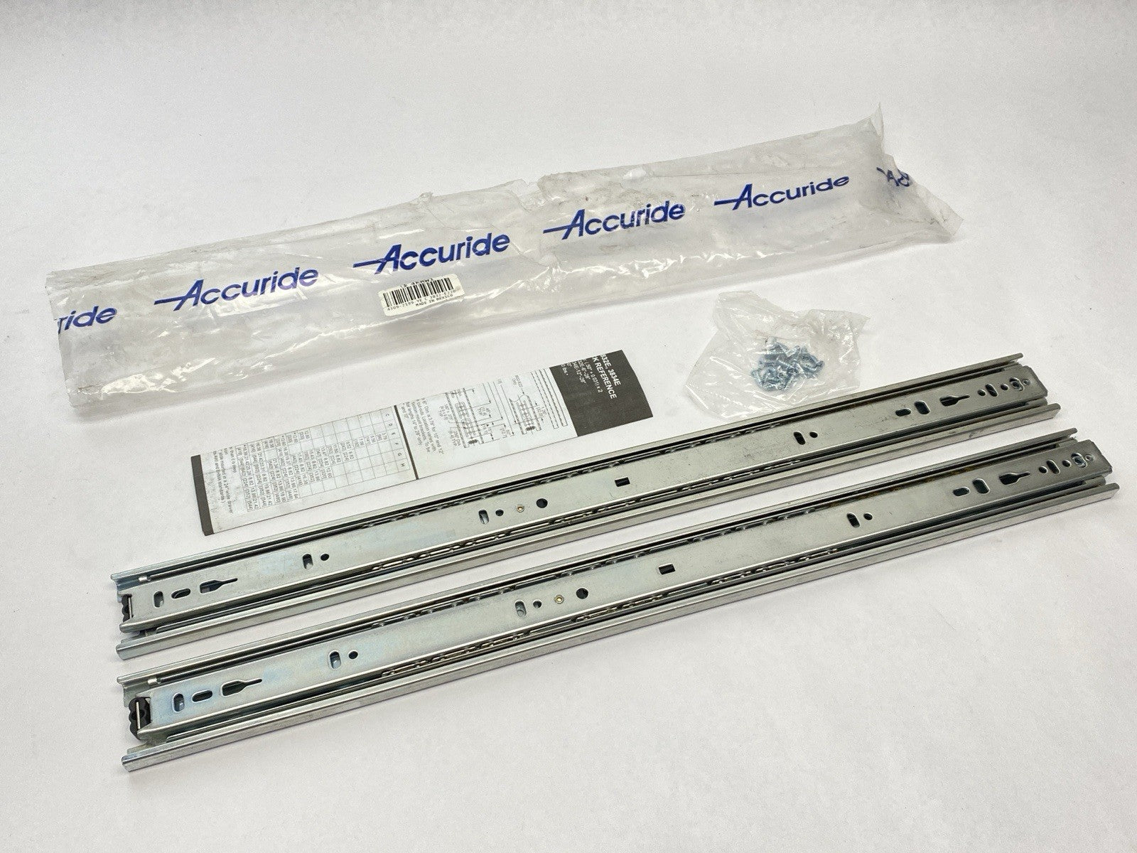 Accuride 4KRW1 Drawer Slide Full Extension 21 21/32" Closed 22" Travel - Maverick Industrial Sales