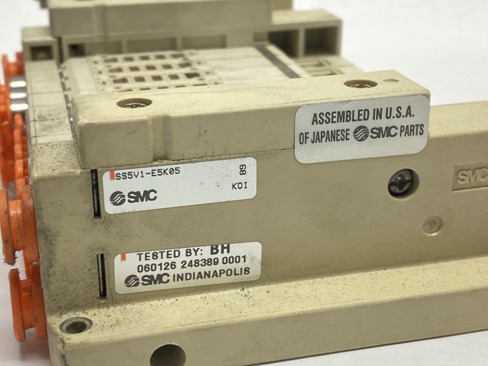 SMC 10-SS5V1-W1050D-08B-N3 Pneumatic Manifold Assembly 8-Station - Maverick Industrial Sales