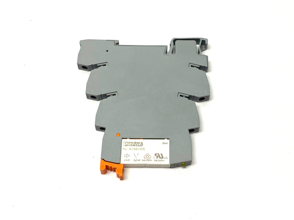 PLC-BSC-24DC/21, 2966016, 2961105,REL-MR- 24DC/21 | Phoenix Contact PLC-BSC-24DC/21 Plug-In Relay Base 2966016 w/ 2961105 Relay - Used - Maverick Industrial Sales