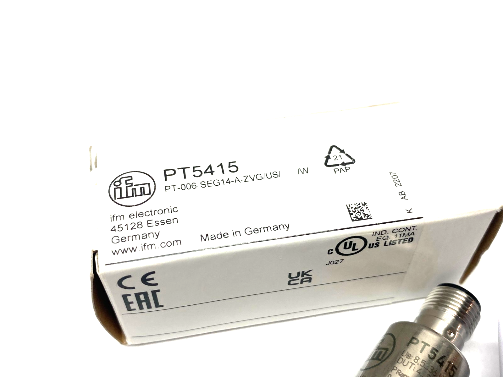 Ifm PT5415 Pressure Transmitter PT-006-SEG14-A-ZVG/US/ /W - Maverick Industrial Sales