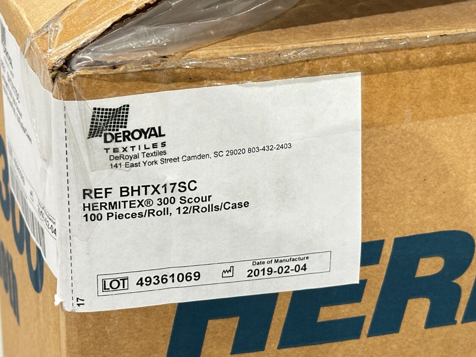 Deroyal BHTX17SC Hermitex 300 Scour 100pcs/Roll 10 Rolls - Maverick Industrial Sales