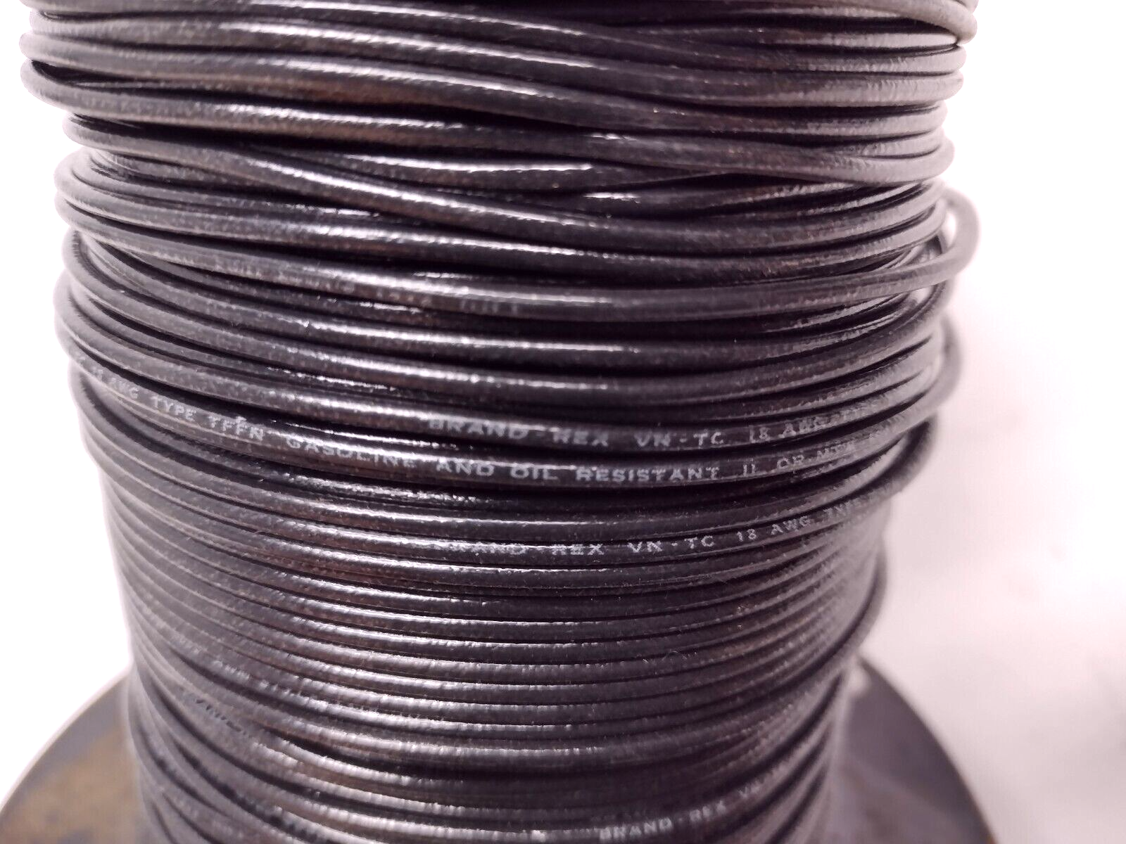 Brand-Rex 43119 600V-MFG 11/75 MTW 18 AWG Black Wire, 2.5lb Spool - Maverick Industrial Sales