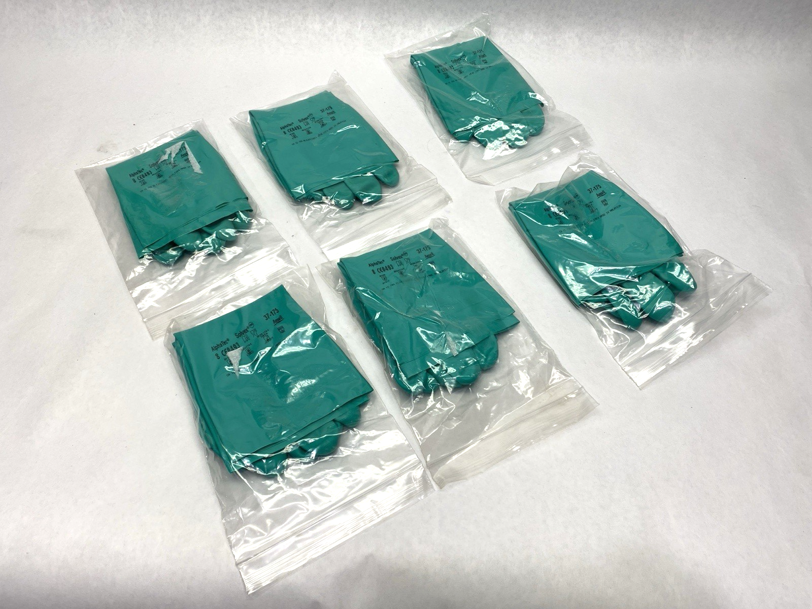 37-175 | Ansell AlphaTec Solvex Chemical Resistant Nitrile Gloves Medium LOT OF 6 - New – Open box - Maverick Industrial Sales
