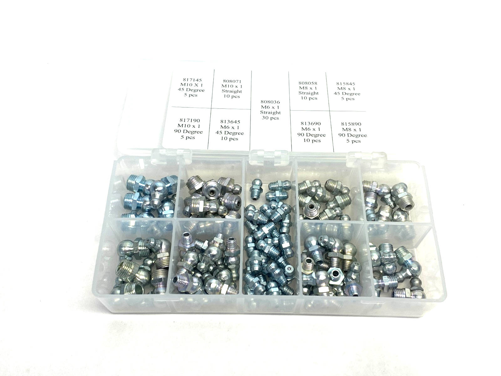 Kingfisher 52WN21 Metric Type Grease Fitting Kit 90 PCS - Maverick Industrial Sales