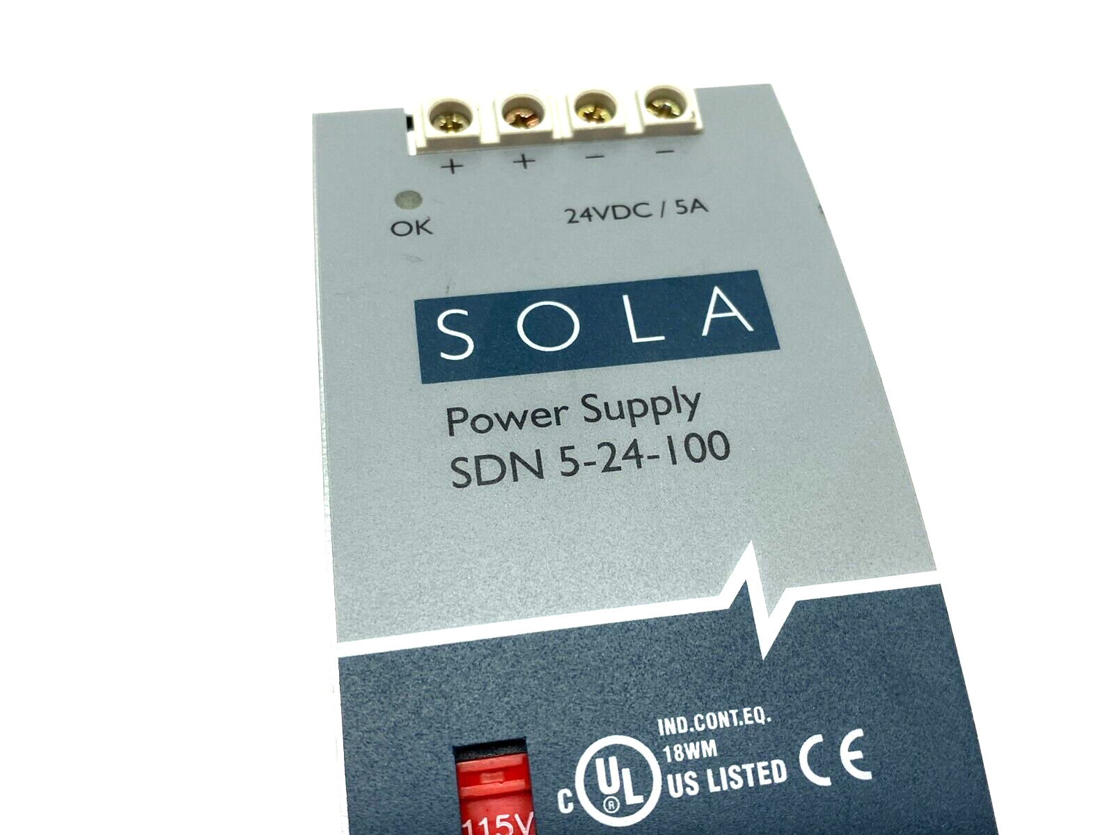 SDN5-24-100 | Emerson Sola Power Supply 115/230VAC 2.6/1.4A 50-60Hz - Used - Maverick Industrial Sales