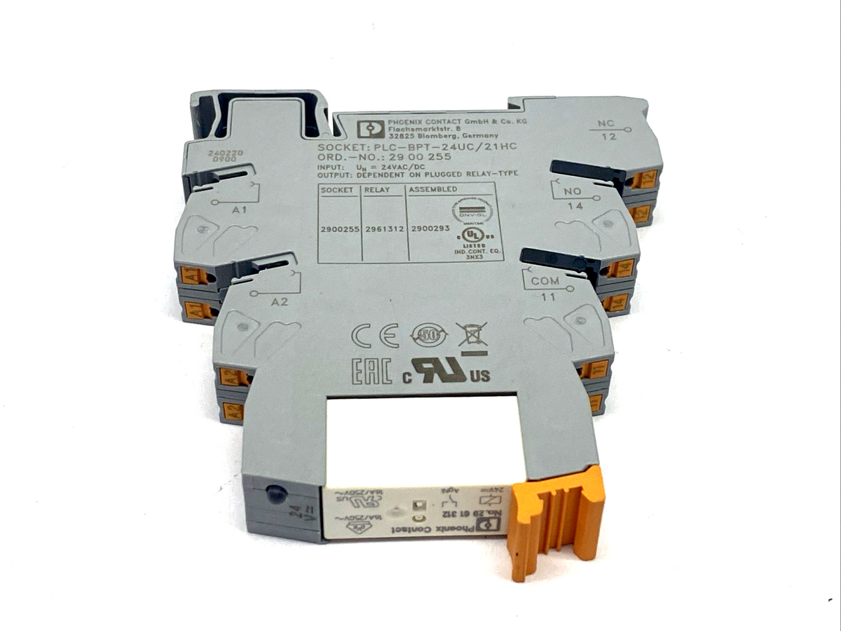 Phoenix Contact PLC-RPT- 24UC/21HC Relay Module 2900293 - Maverick Industrial Sales
