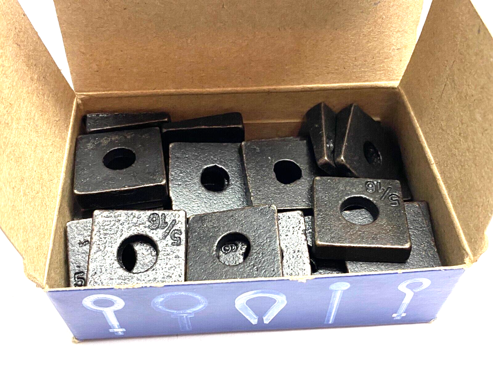 Chicago Hardware 065085 Black-Oxide Square Bevel Washer 5/16" BOX OF 36 - Maverick Industrial Sales