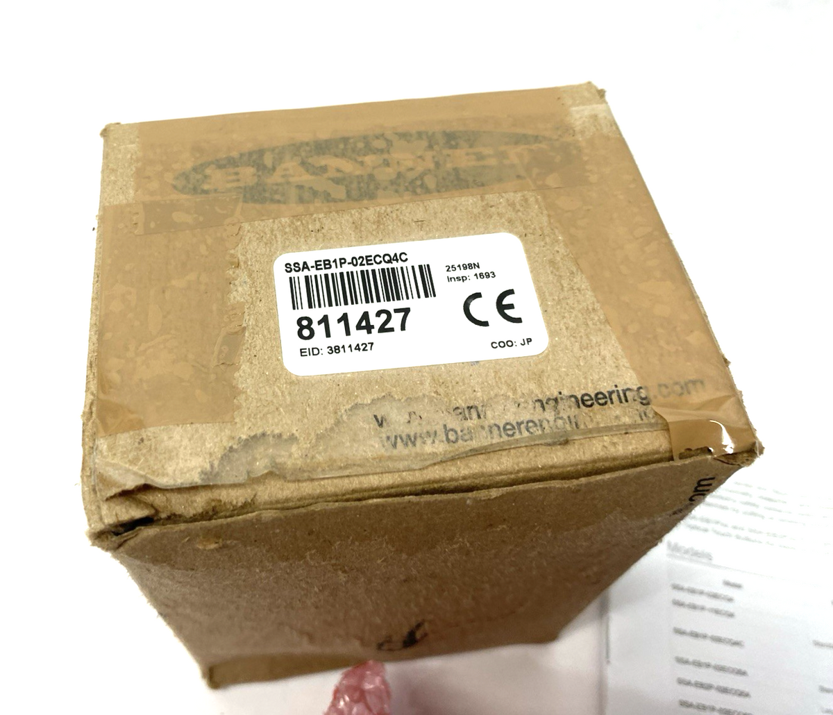 Banner SSA-EB1P-02ECQ4C Emergency Stop Pushbutton, 30mm Mount, 811427 - Maverick Industrial Sales