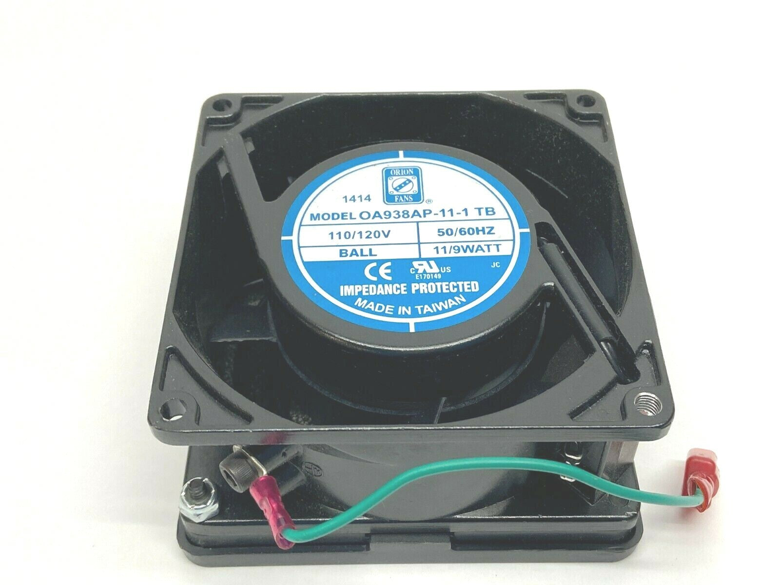 Orion OA938AP-11-1 TB AC Fan 115V 230V 92 x 92 x 38mm 3.62 x 3.62 X 1.5in - Maverick Industrial Sales