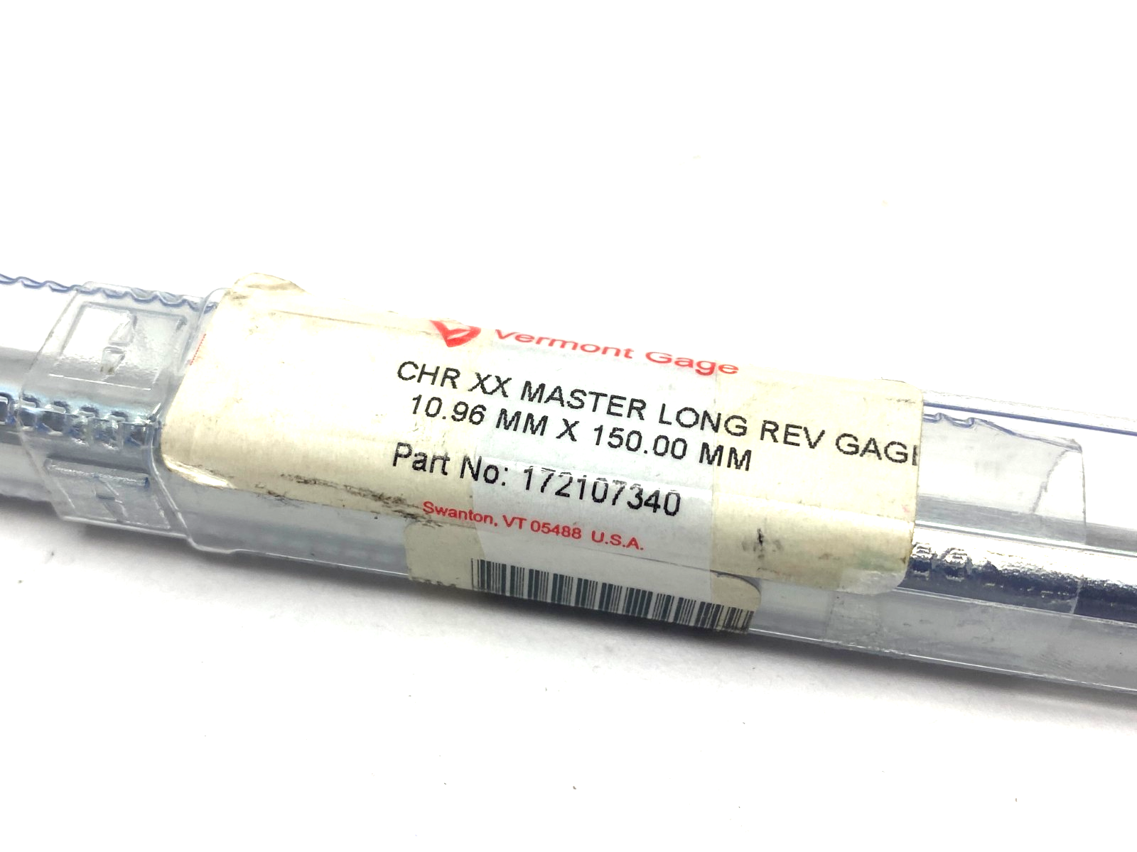 Vermont Gage 172107340 CHR XX Reversible Long Master Gage 10.96mm x 150.00mm - Maverick Industrial Sales
