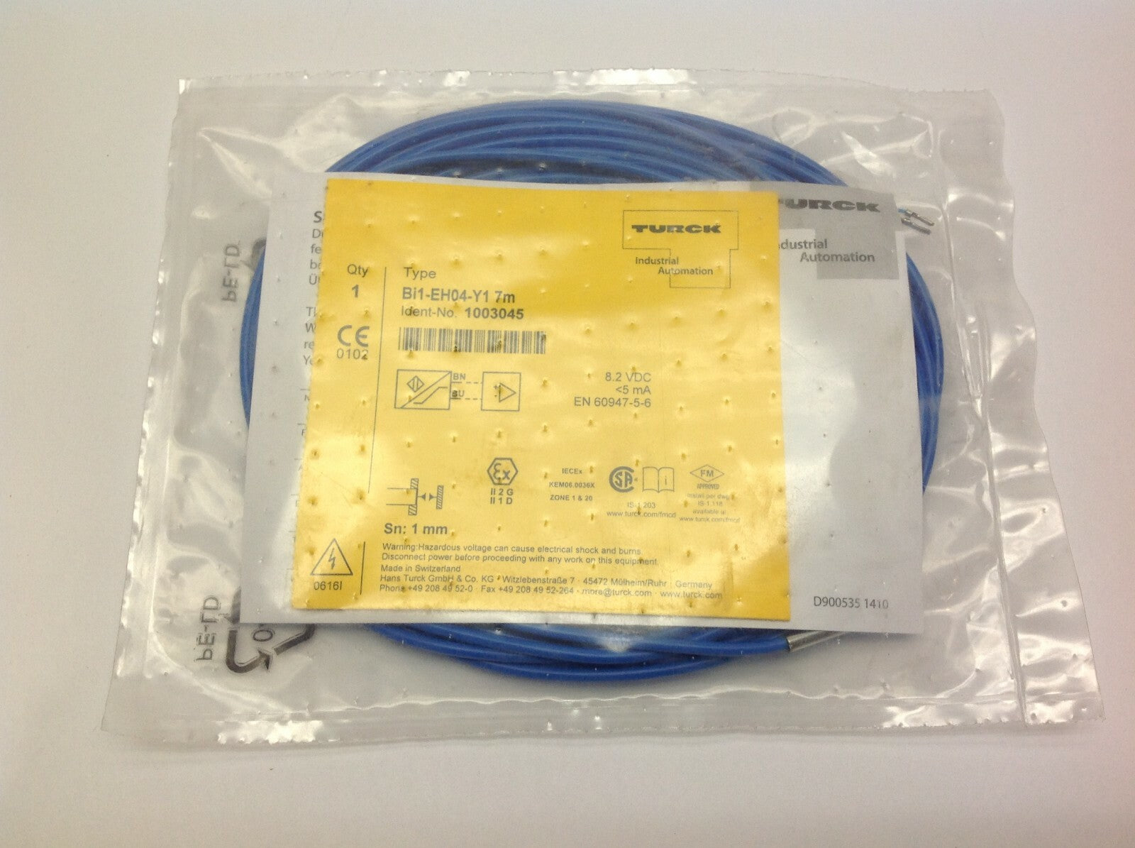 Bi1-EH04-Y1 7m | Turck Inductive Proximity Sensor 1003045 - New - Maverick Industrial Sales