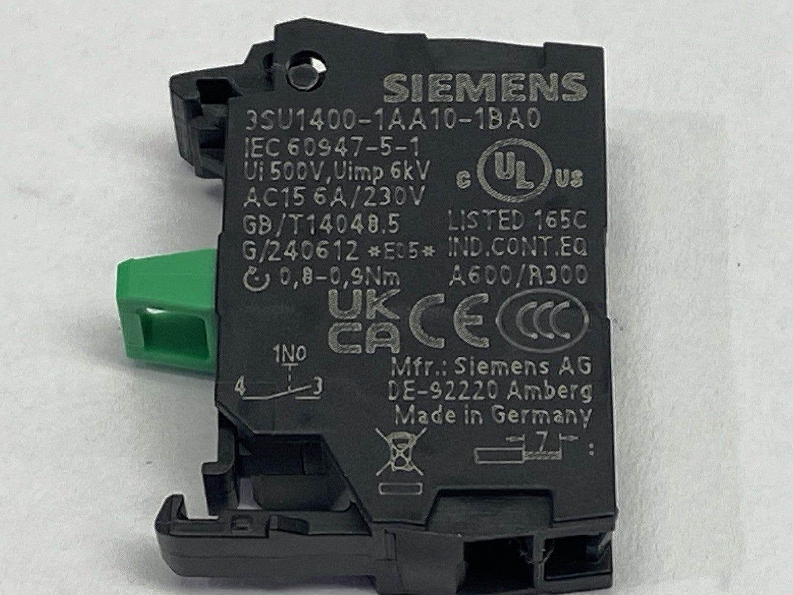 Siemens 3SU1400-1AA10-1BA0 Contact Module LOT OF 2 - Maverick Industrial Sales