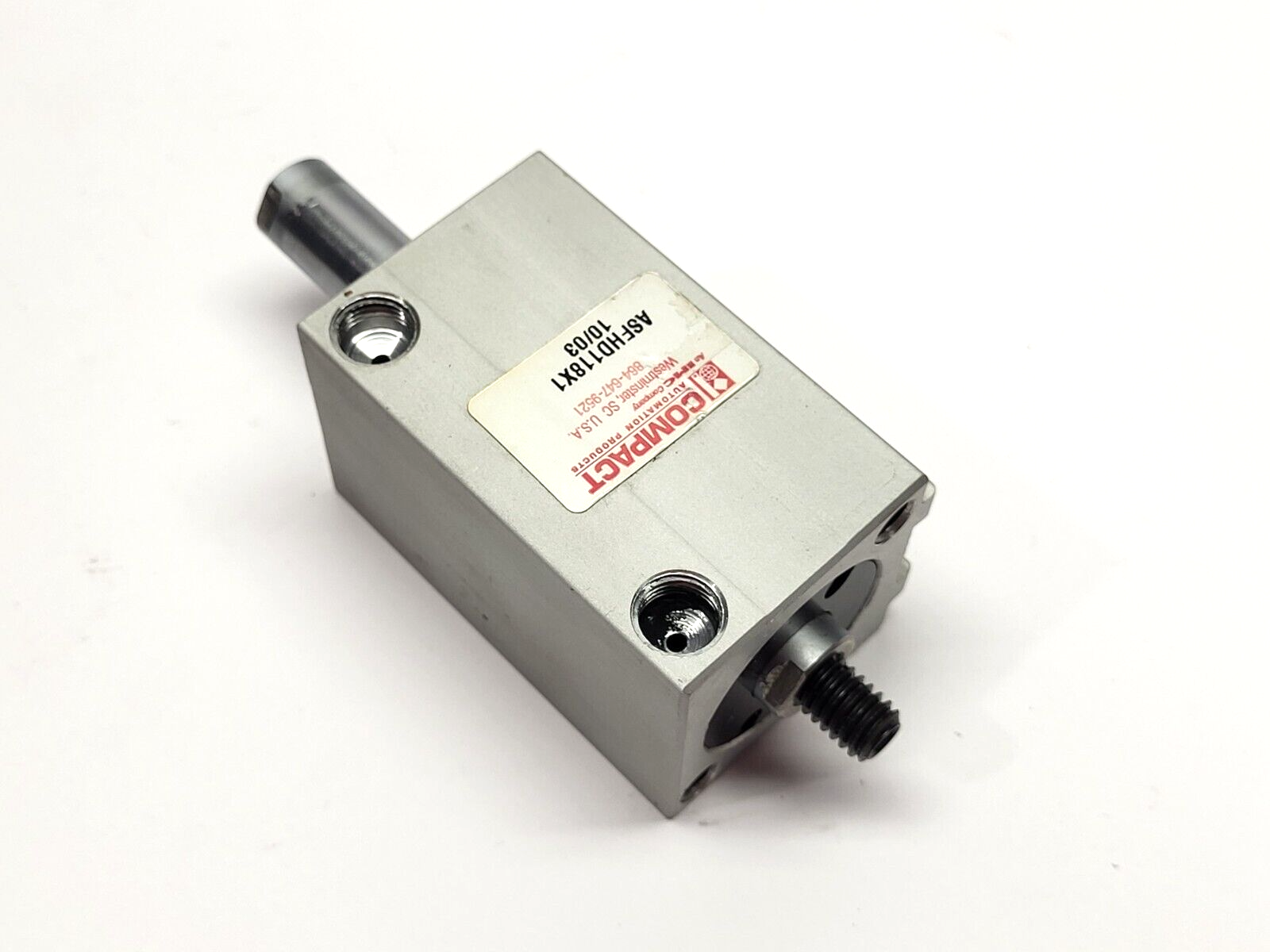 Compact ASFHD118X1 Rod Extension Cylinder 1-1/8" Bore 1" Stroke - Maverick Industrial Sales